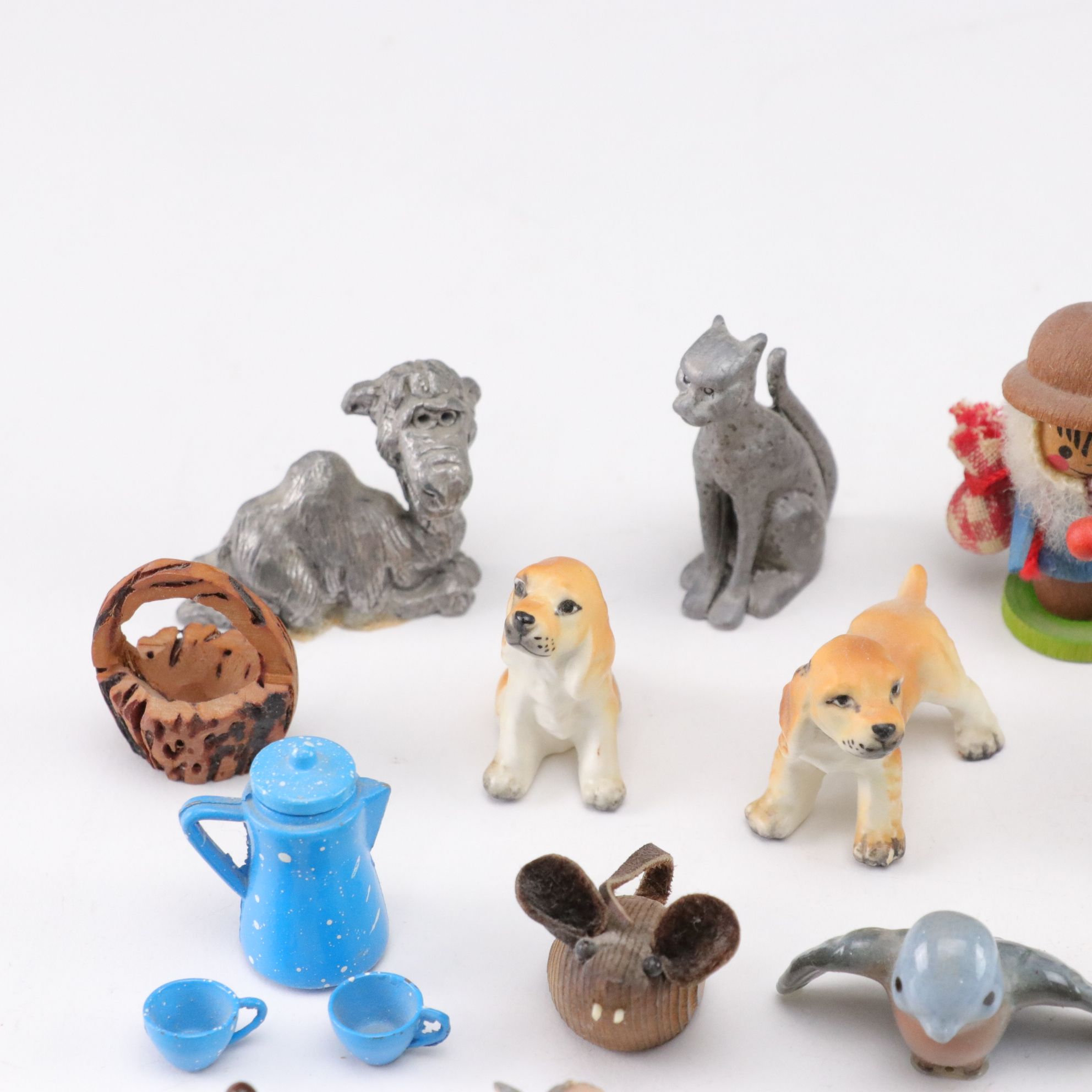 Miniature Trinkets & Figurines; Animals, Vehicles, Tea Sets, & More