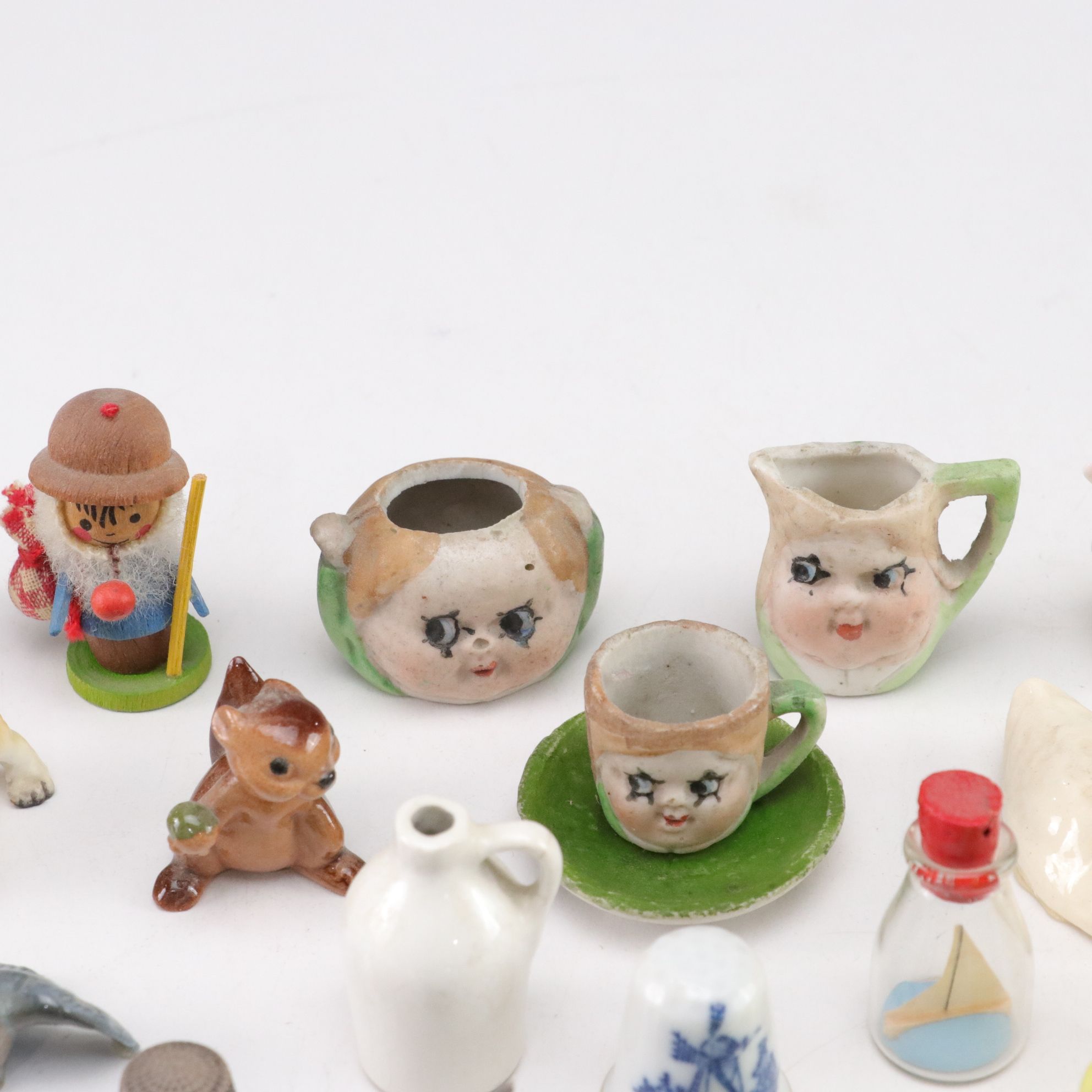 Miniature Trinkets & Figurines; Animals, Vehicles, Tea Sets, & More