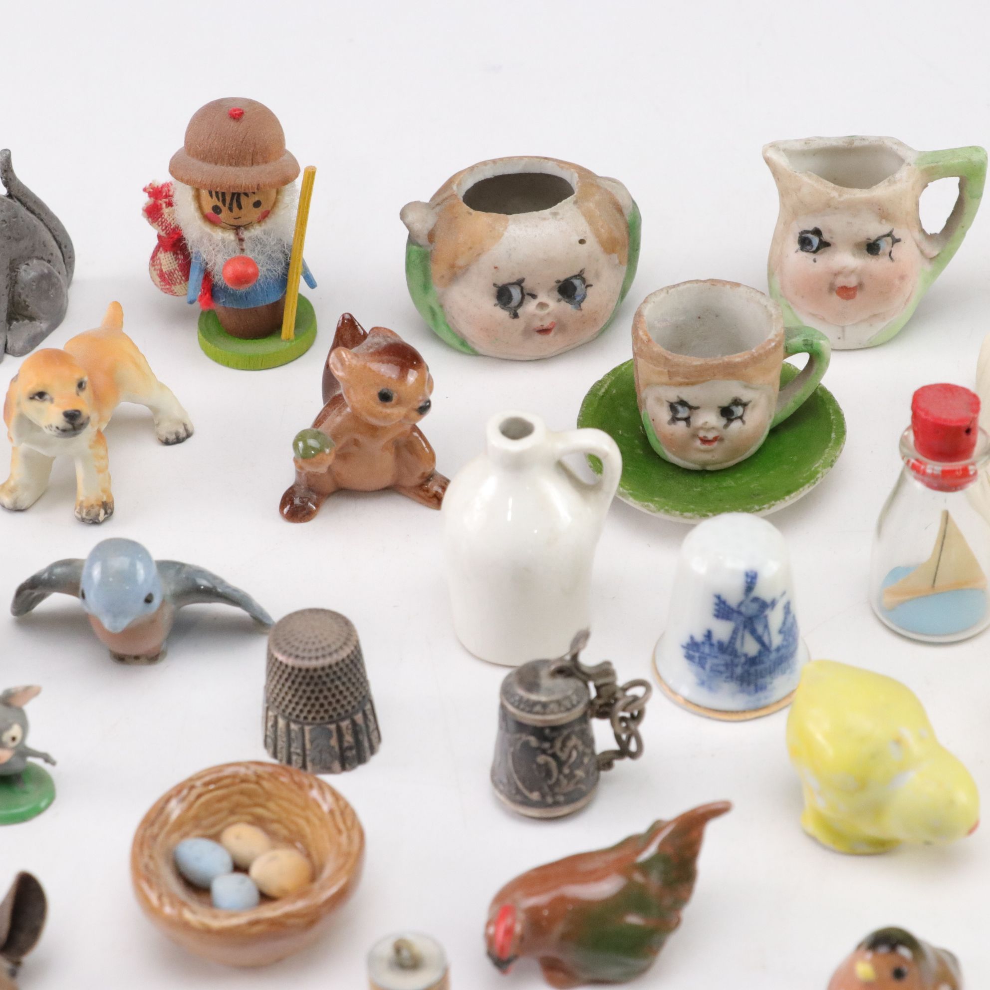 Miniature Trinkets & Figurines; Animals, Vehicles, Tea Sets, & More