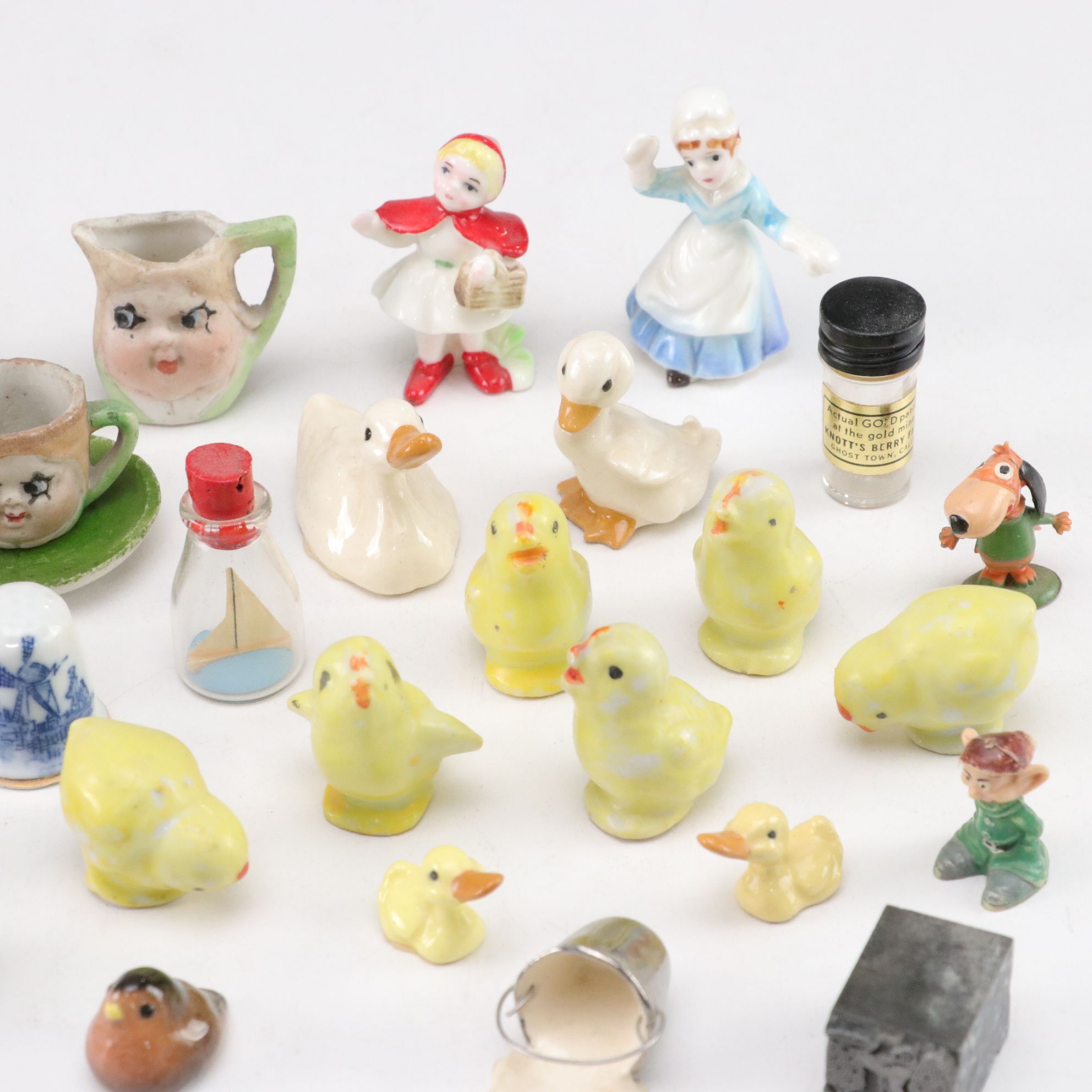 Miniature Trinkets & Figurines; Animals, Vehicles, Tea Sets, & More