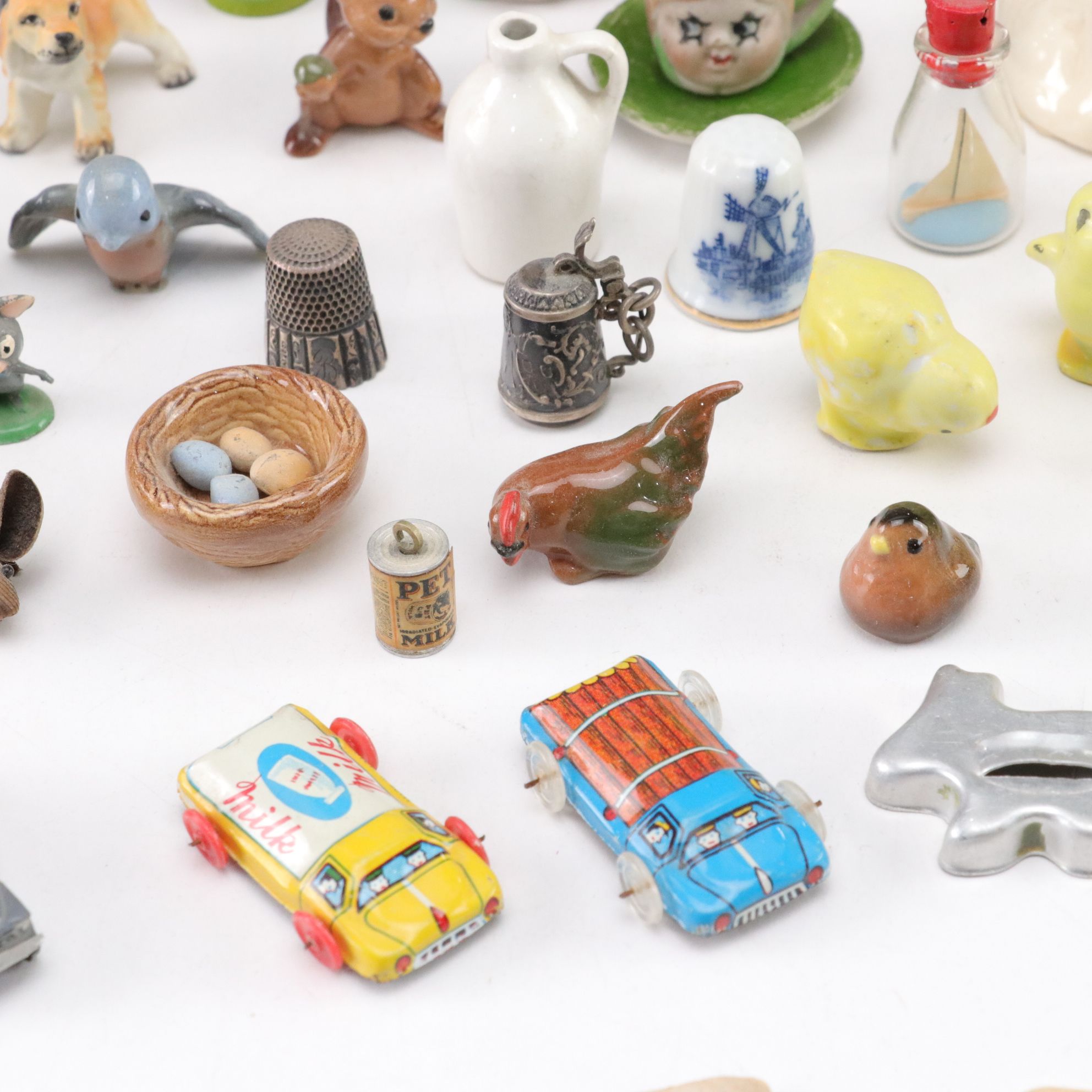 Miniature Trinkets & Figurines; Animals, Vehicles, Tea Sets, & More