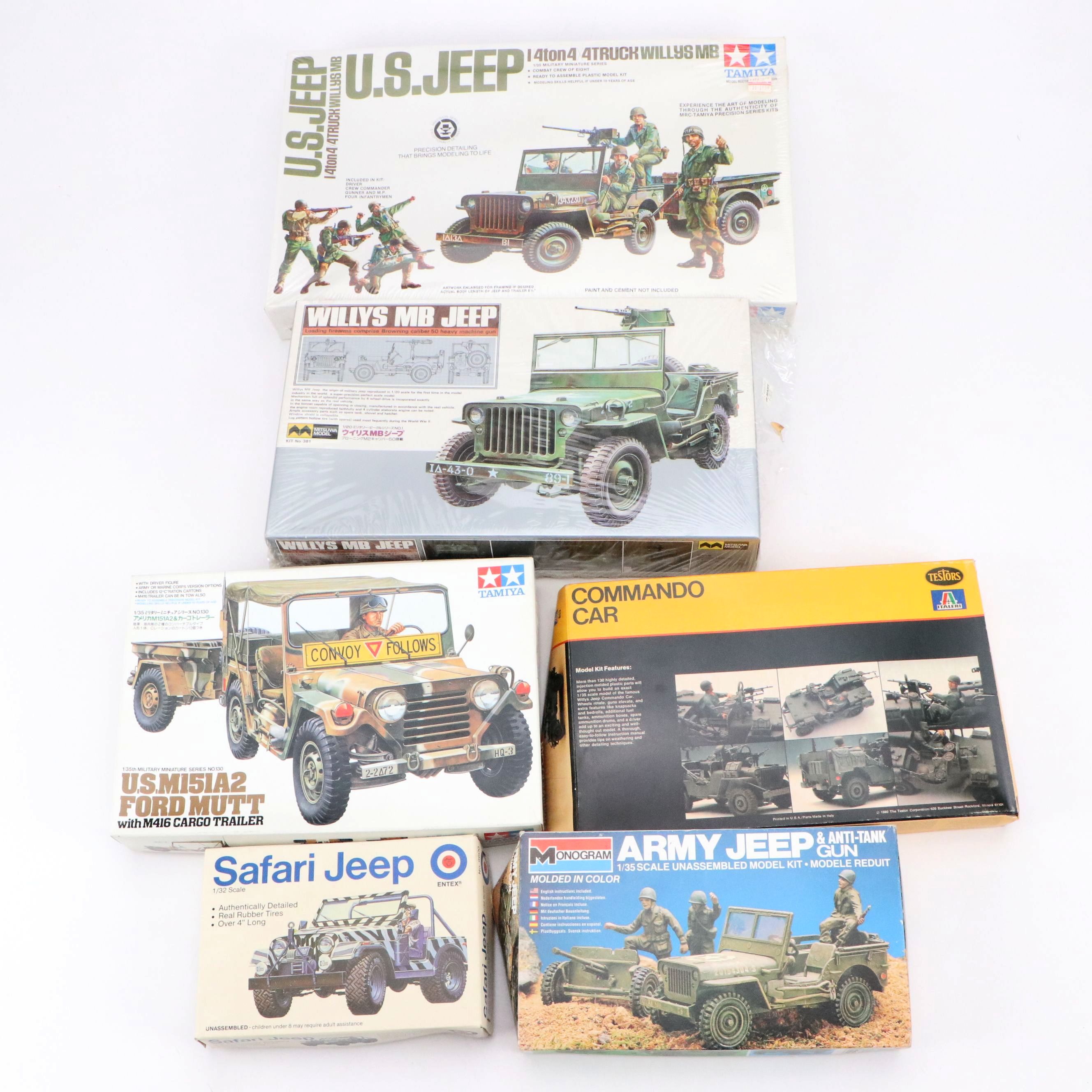 Tamiya "U.S. Jeep," "U.S. M151A2 Ford Mutt" and More Model Kits