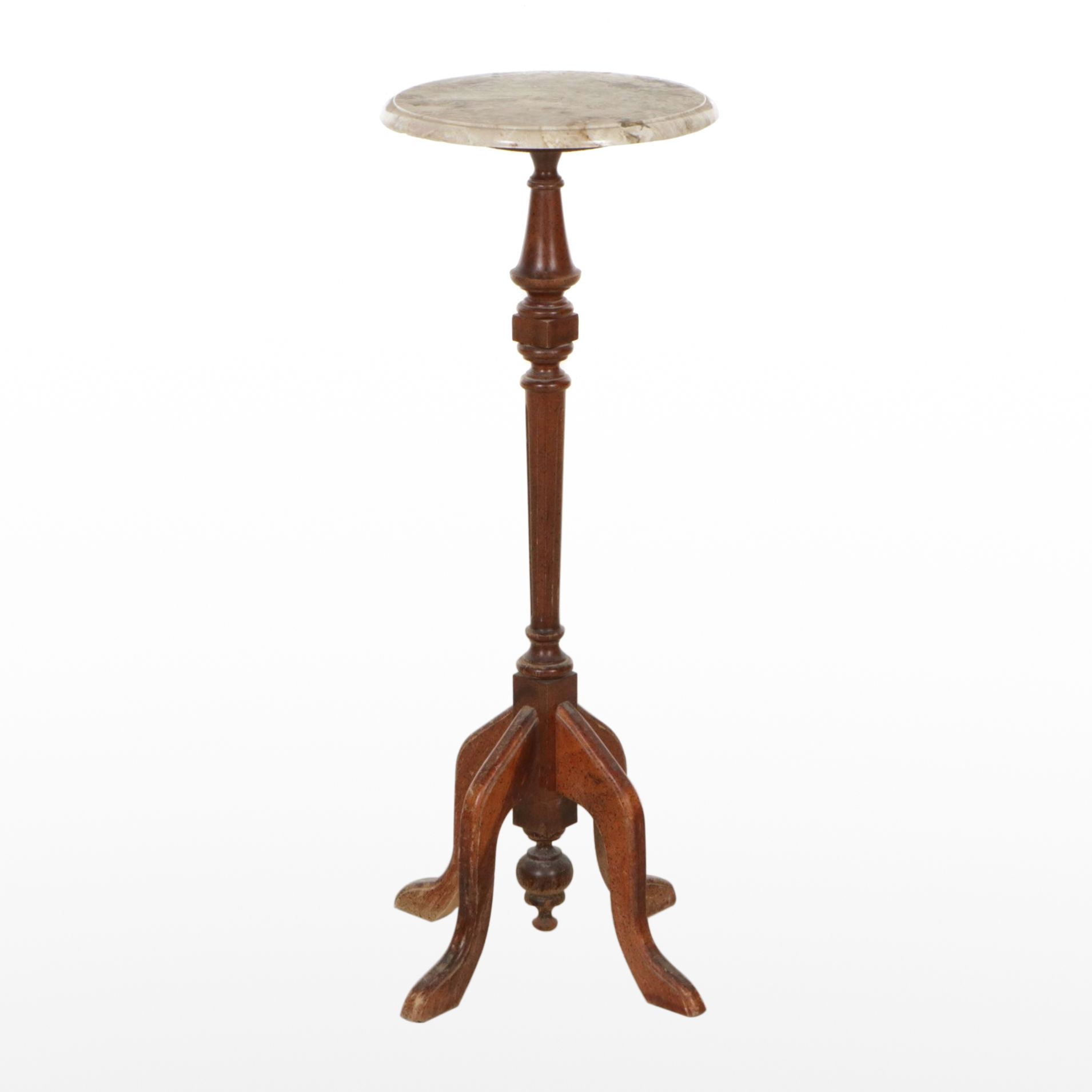 Victorian Style Marble Top Plant Stand