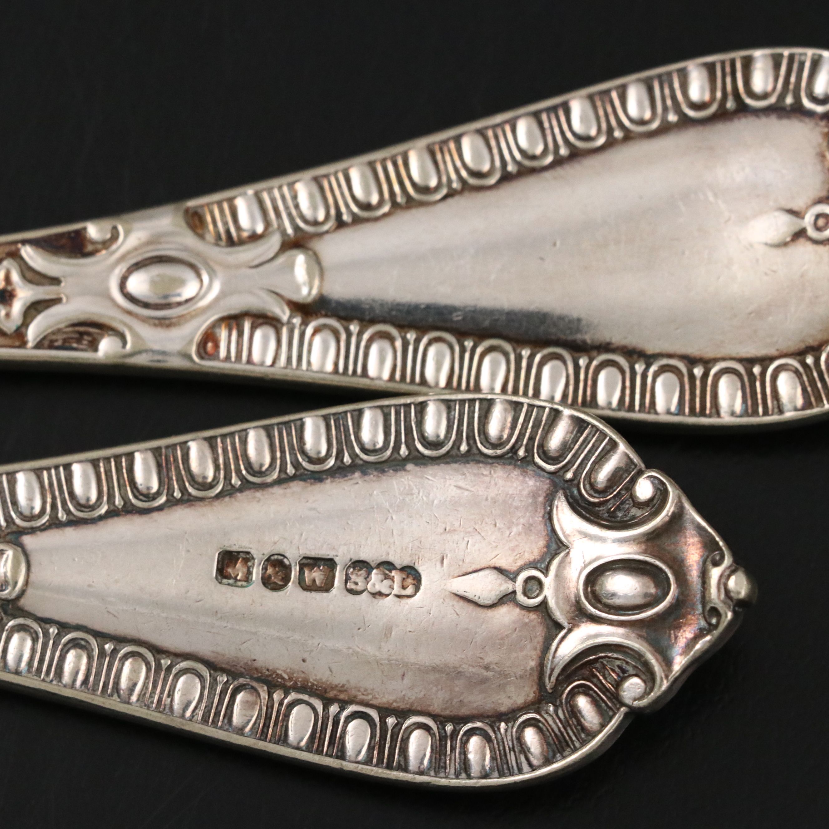 Mappin & Webb English Victorian Silver Plate Fish Server and Serving Fork