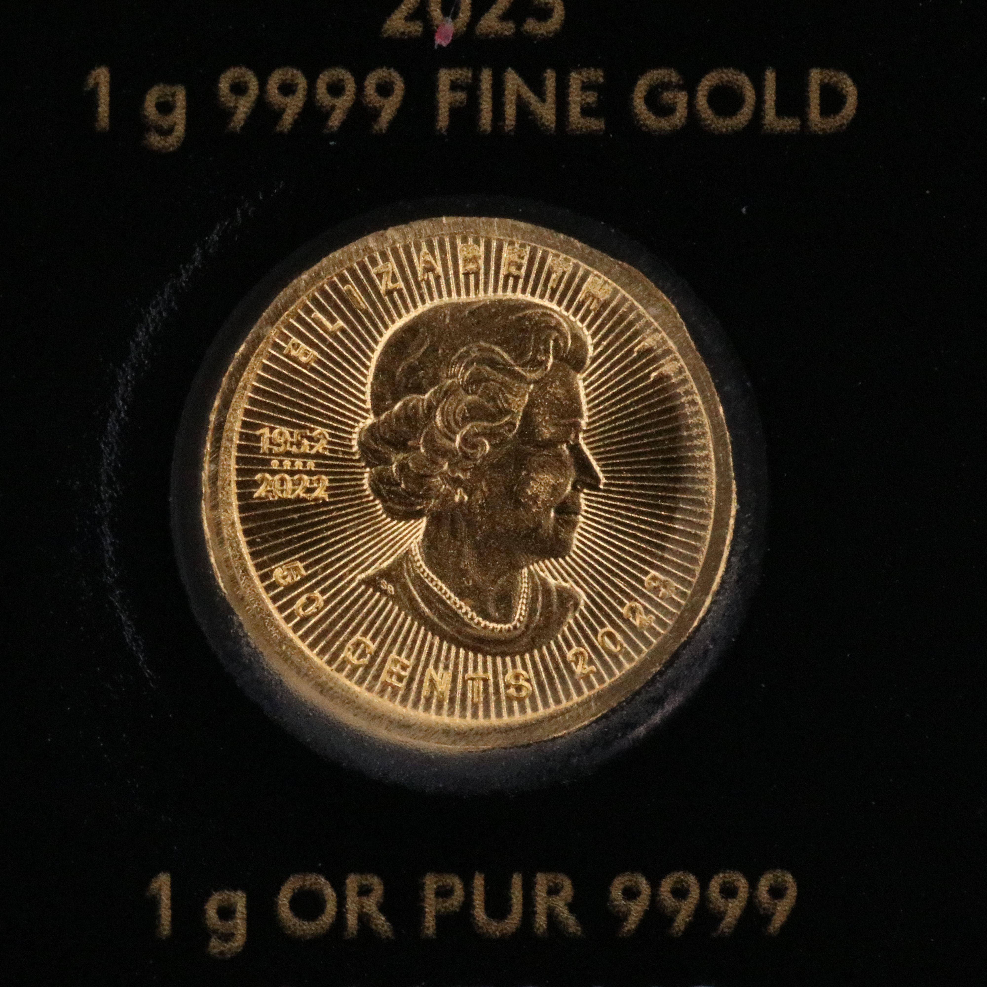 2023 Canada Fifty Cents One Gram Gold Maple Leaf Coin