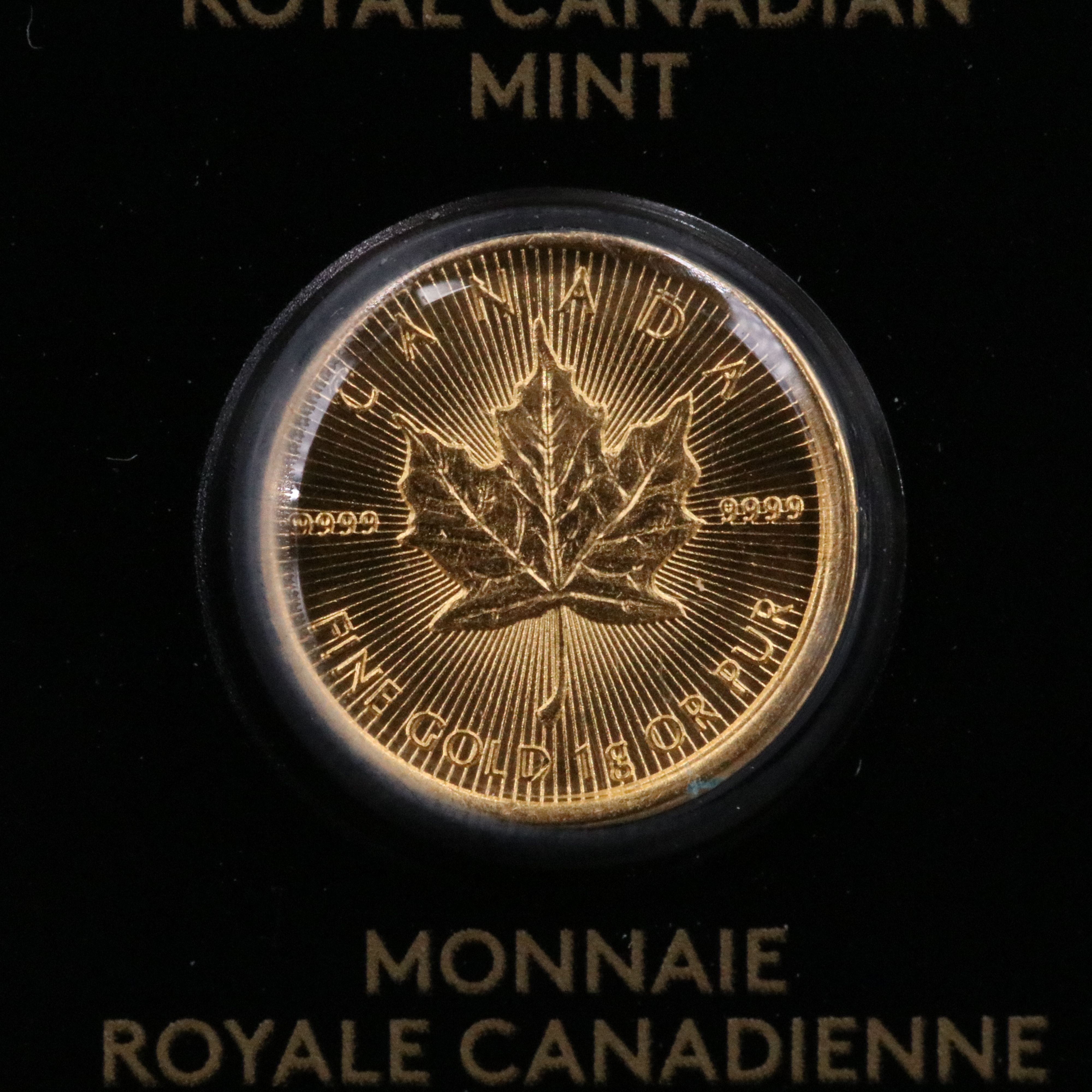 2023 Canada Fifty Cents One Gram Gold Maple Leaf Coin
