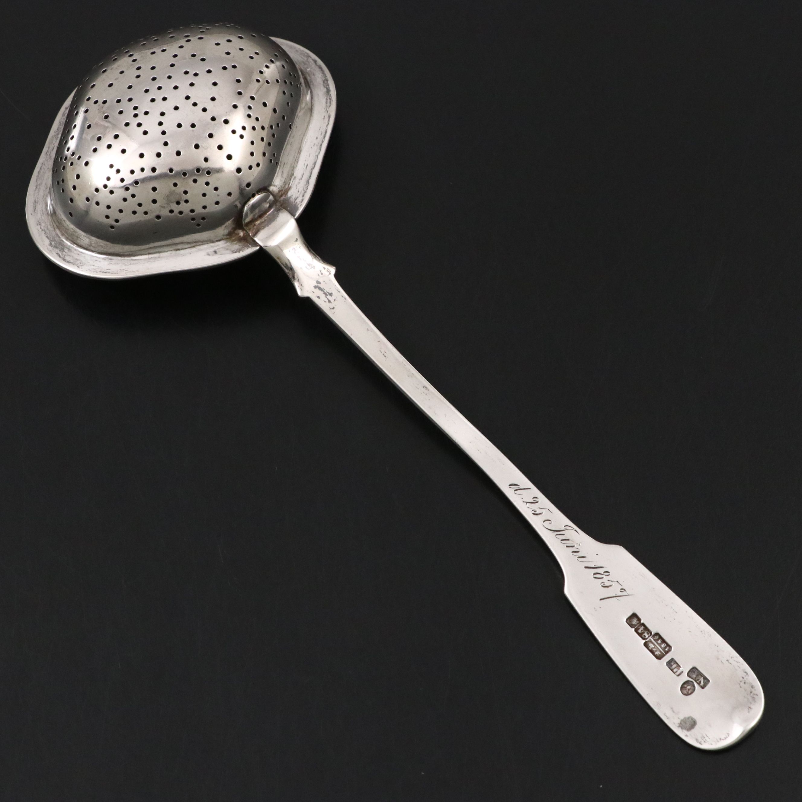 Nichols & Plinke Imperial Russian 875 Silver Tea Strainer, 1857