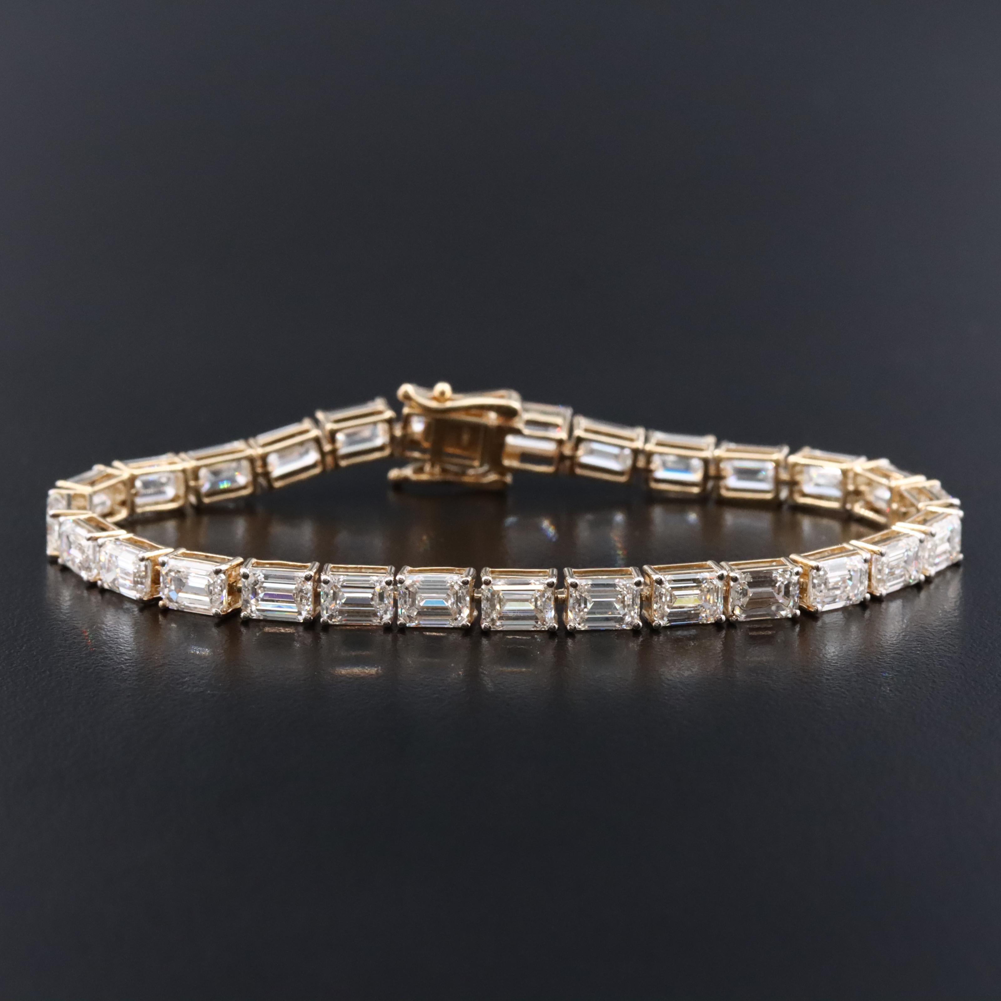 14K 13.97 CTW Lab Grown Diamond Line Bracelet