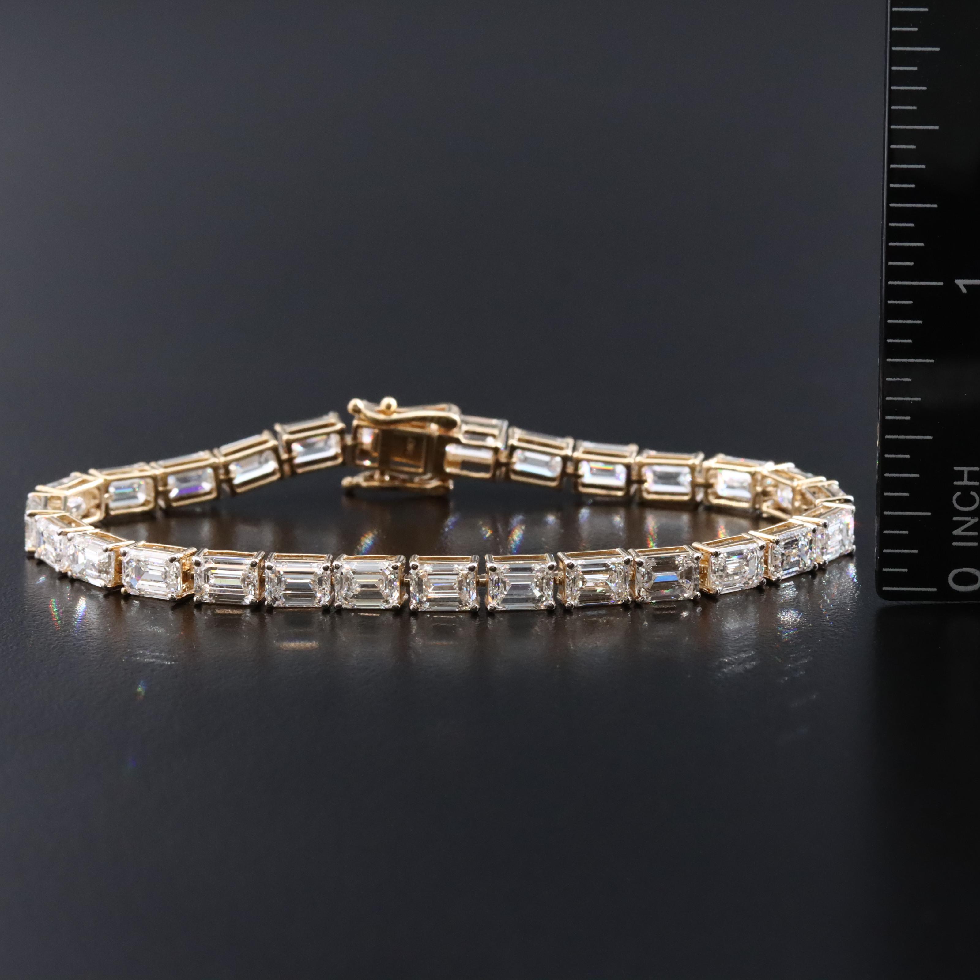 14K 13.97 CTW Lab Grown Diamond Line Bracelet