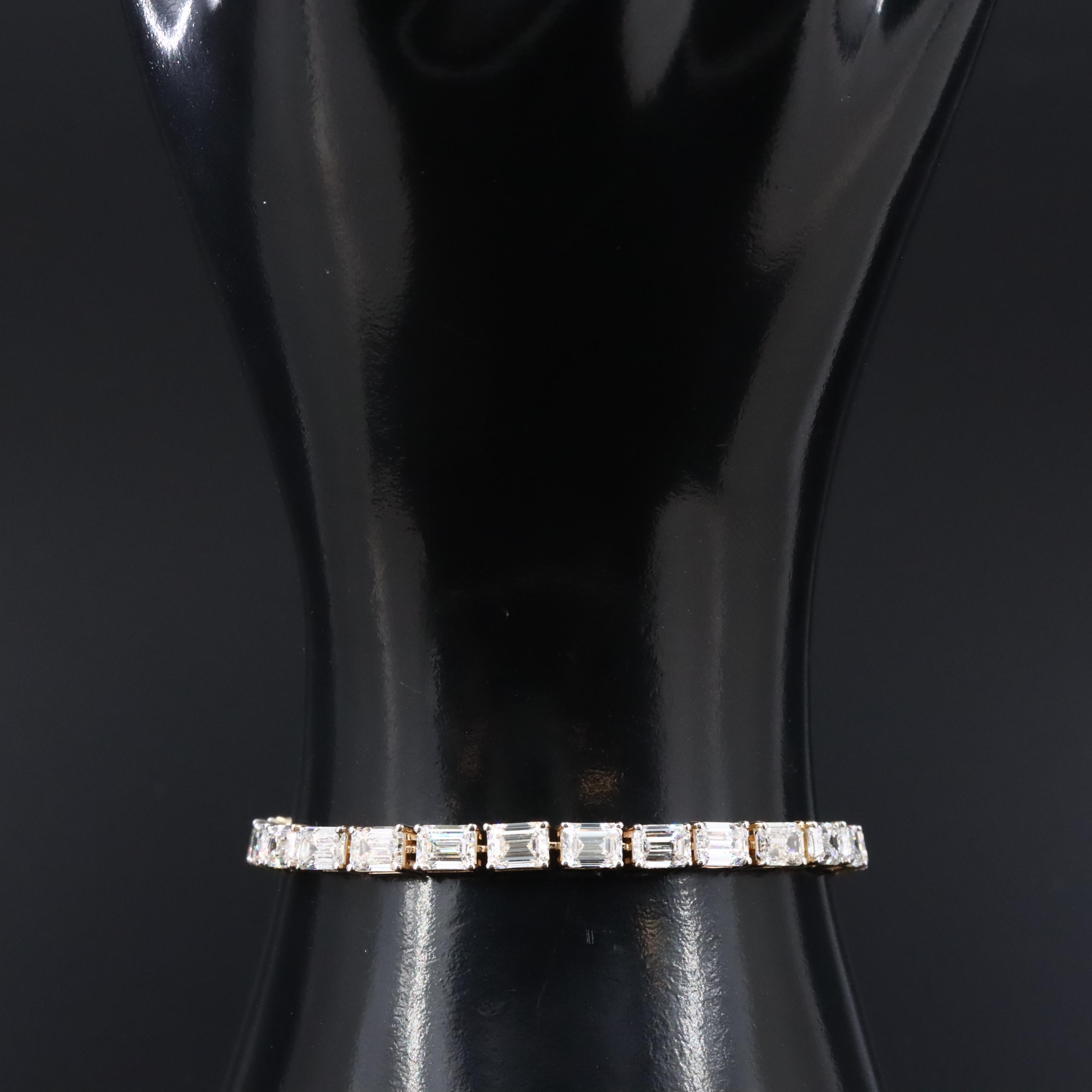 14K 13.97 CTW Lab Grown Diamond Line Bracelet