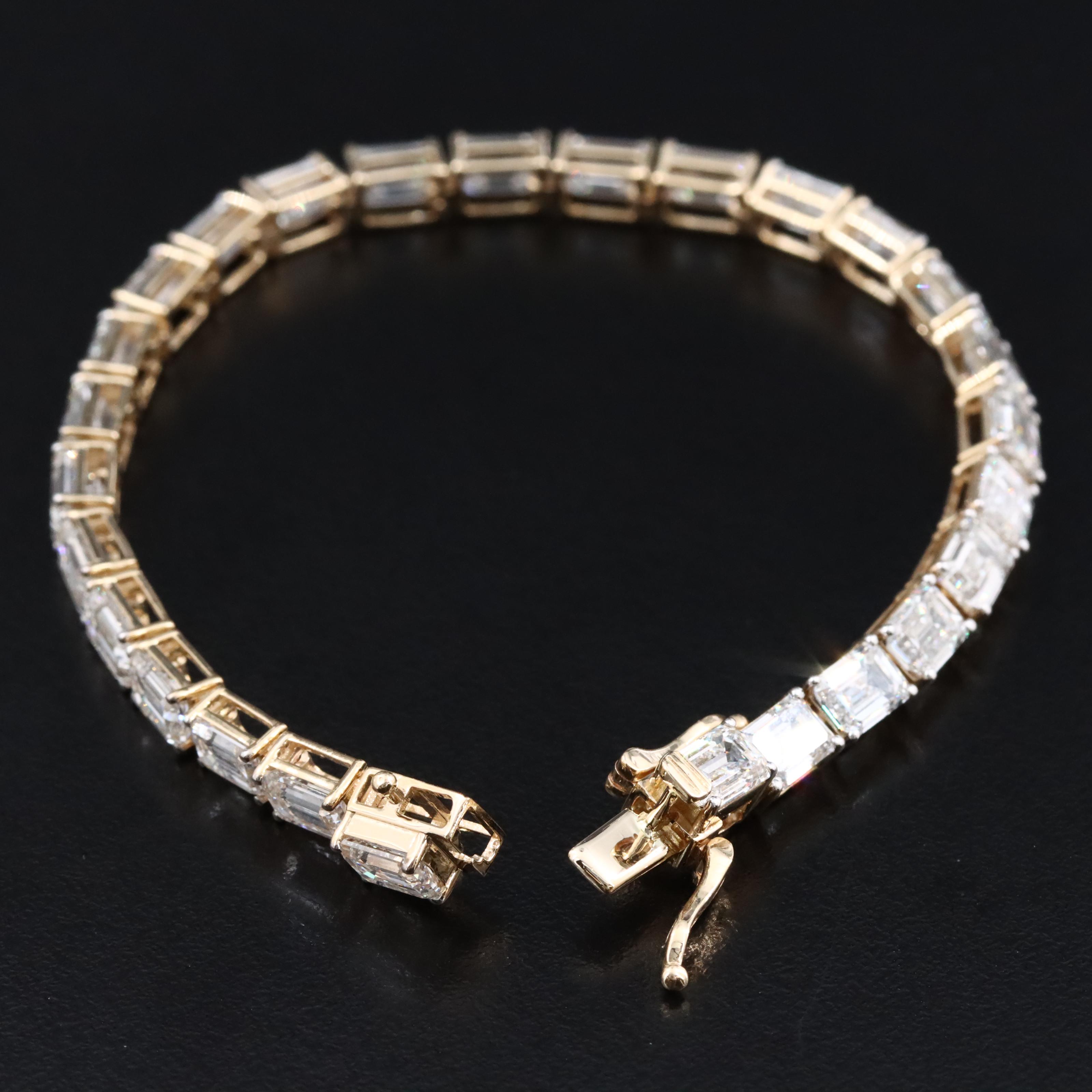 14K 13.97 CTW Lab Grown Diamond Line Bracelet