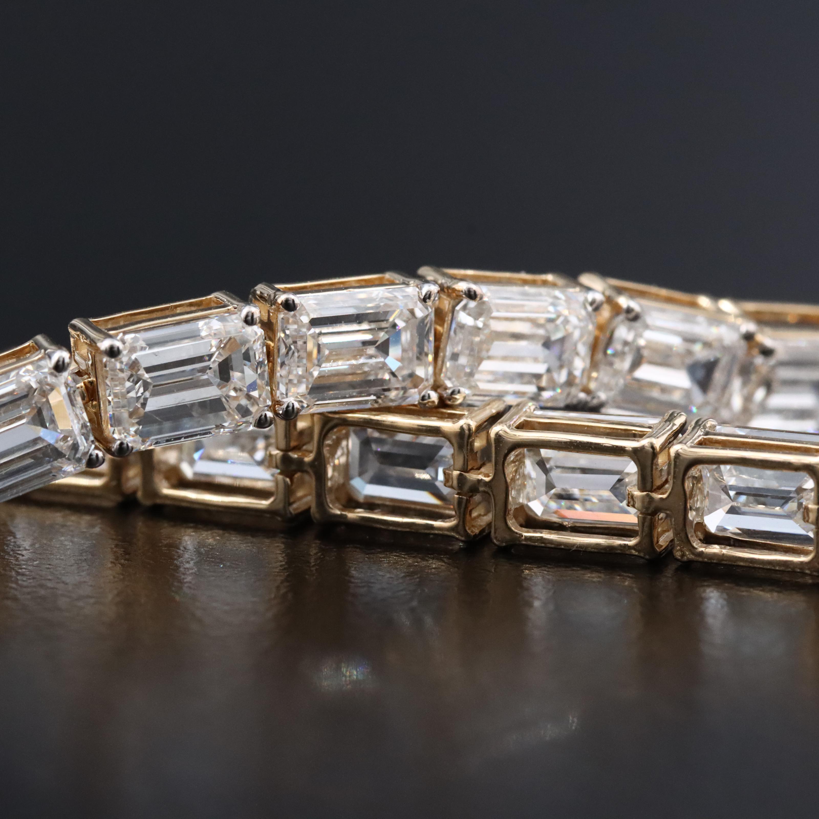 14K 13.97 CTW Lab Grown Diamond Line Bracelet