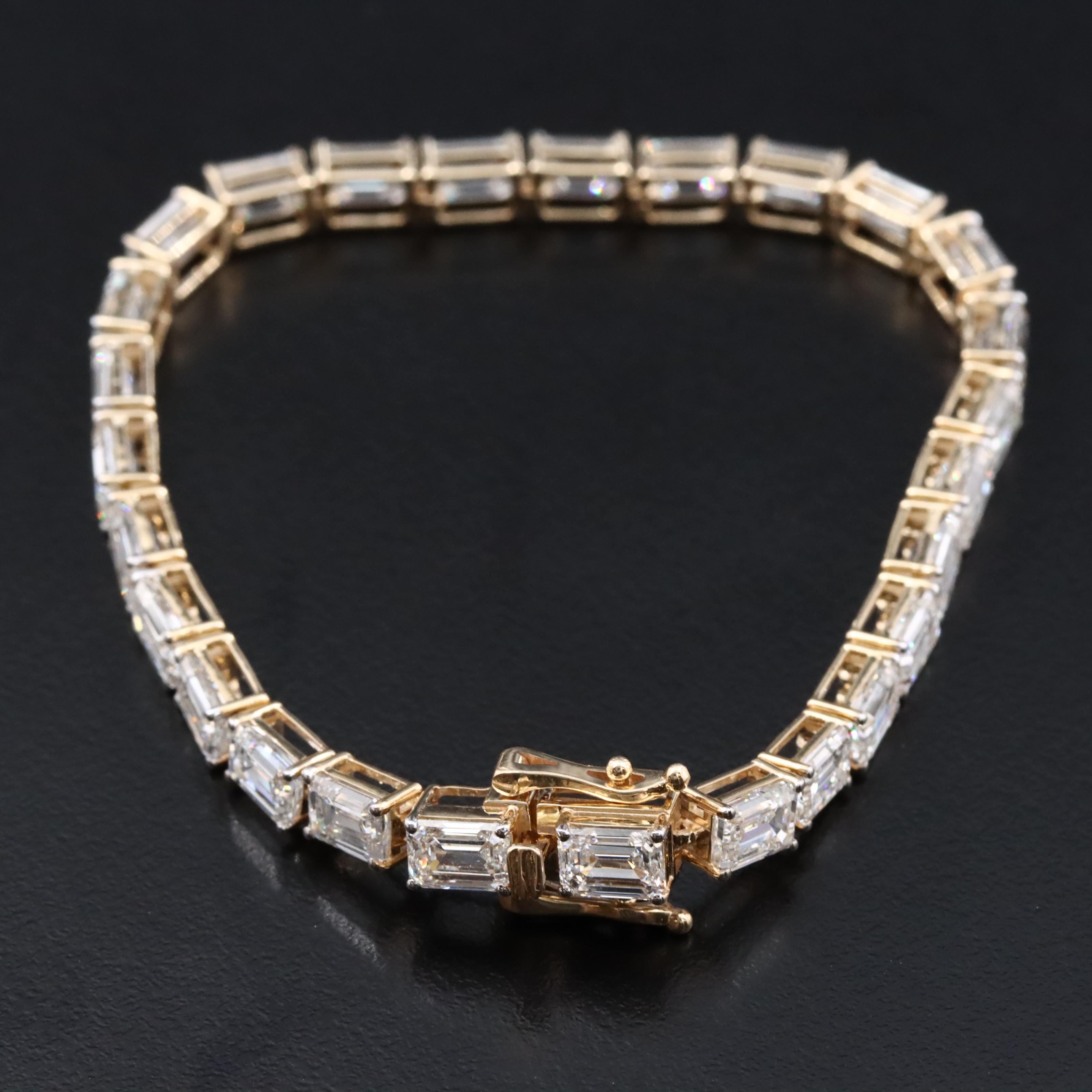 14K 13.97 CTW Lab Grown Diamond Line Bracelet
