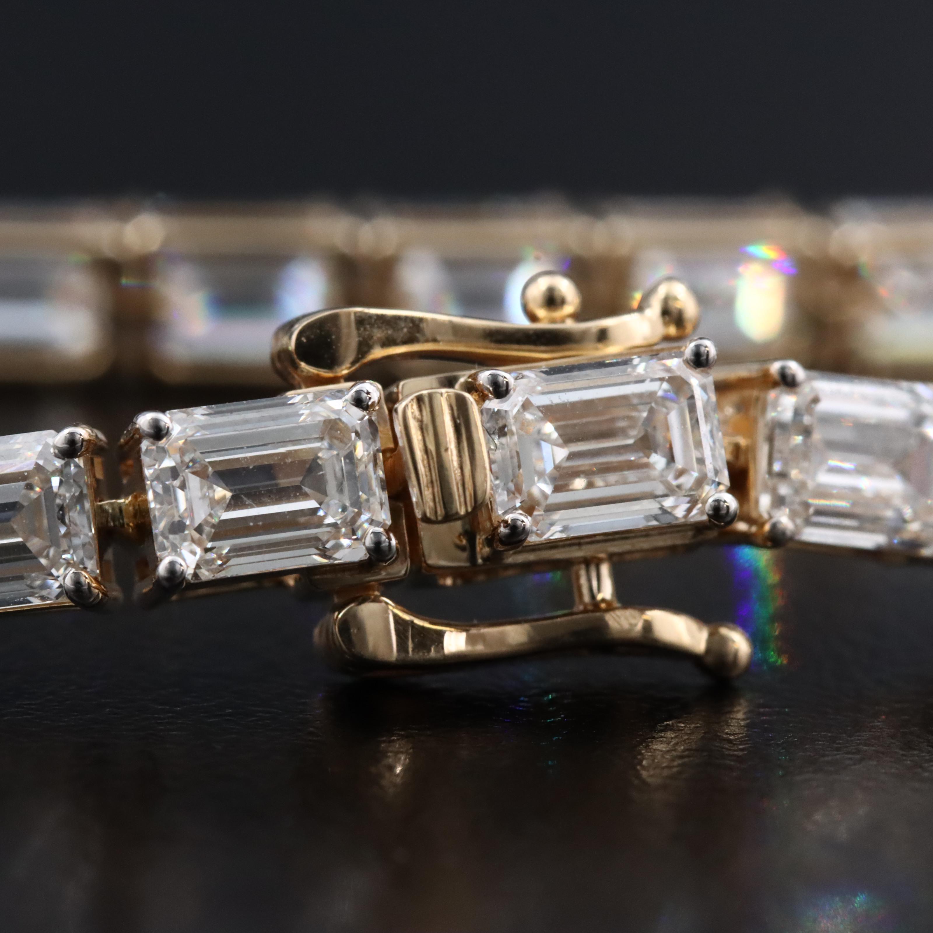 14K 13.97 CTW Lab Grown Diamond Line Bracelet