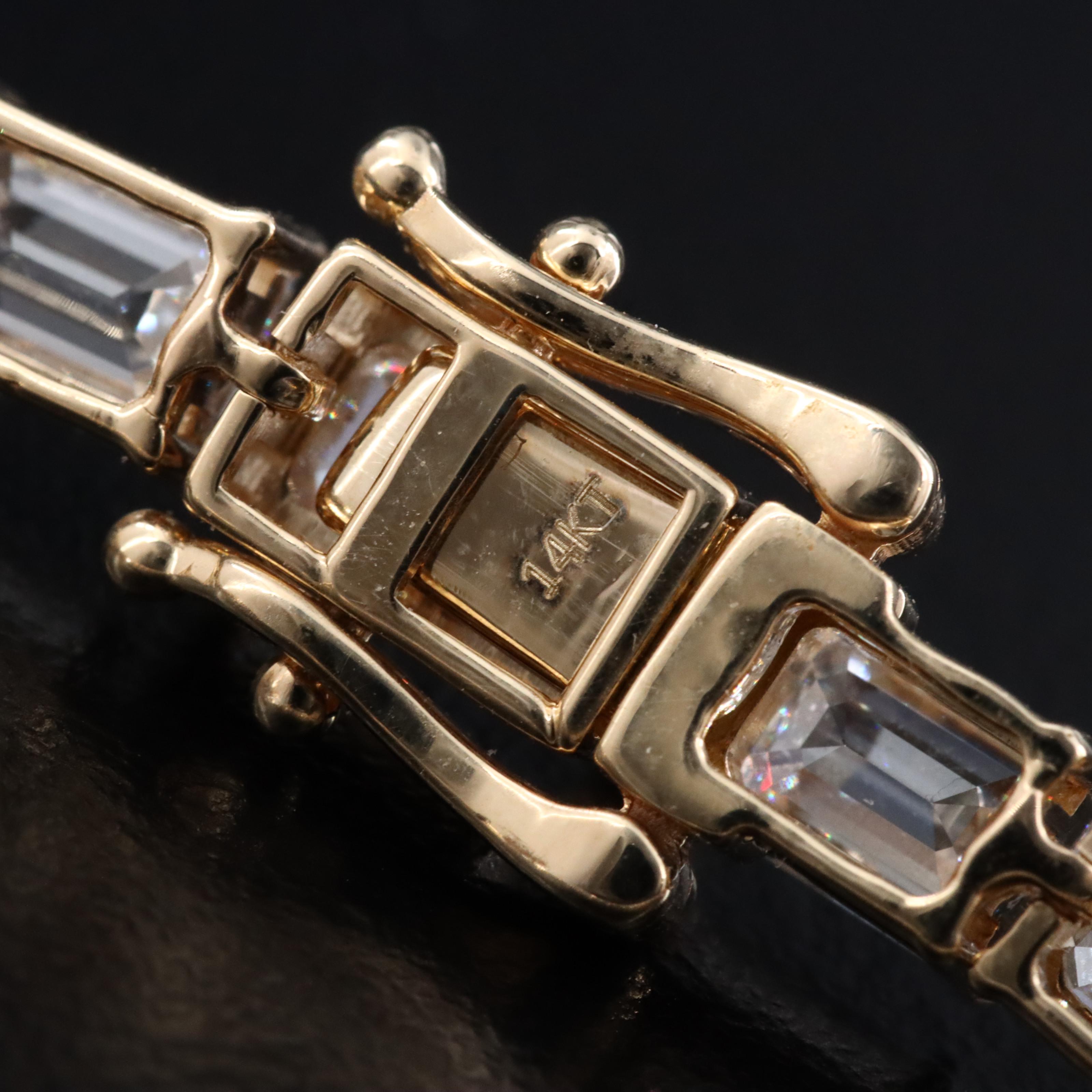 14K 13.97 CTW Lab Grown Diamond Line Bracelet