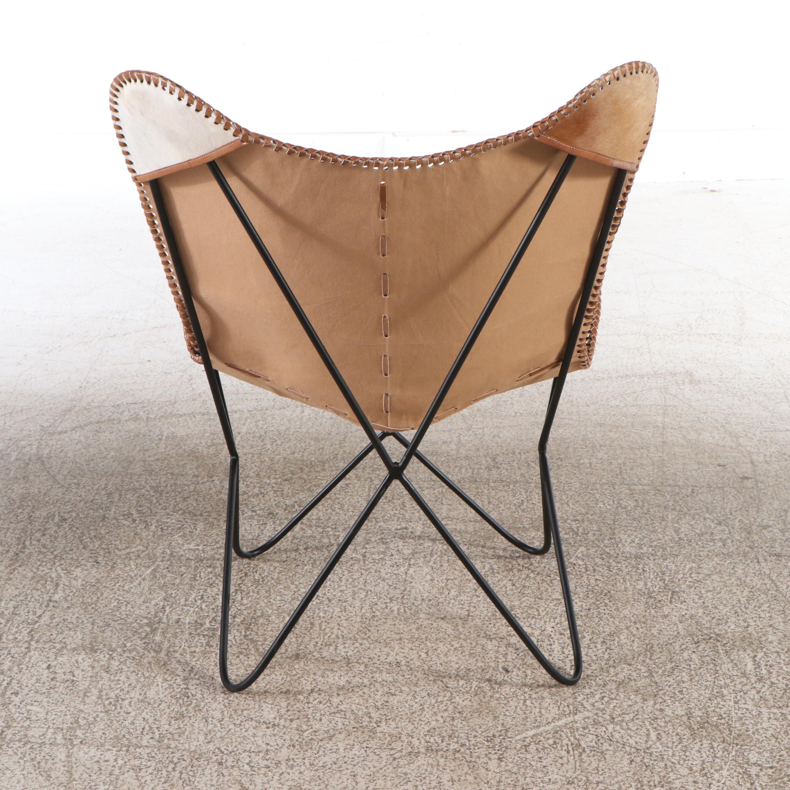 Pair of Contemporary Cowhide Butterfly Chairs
