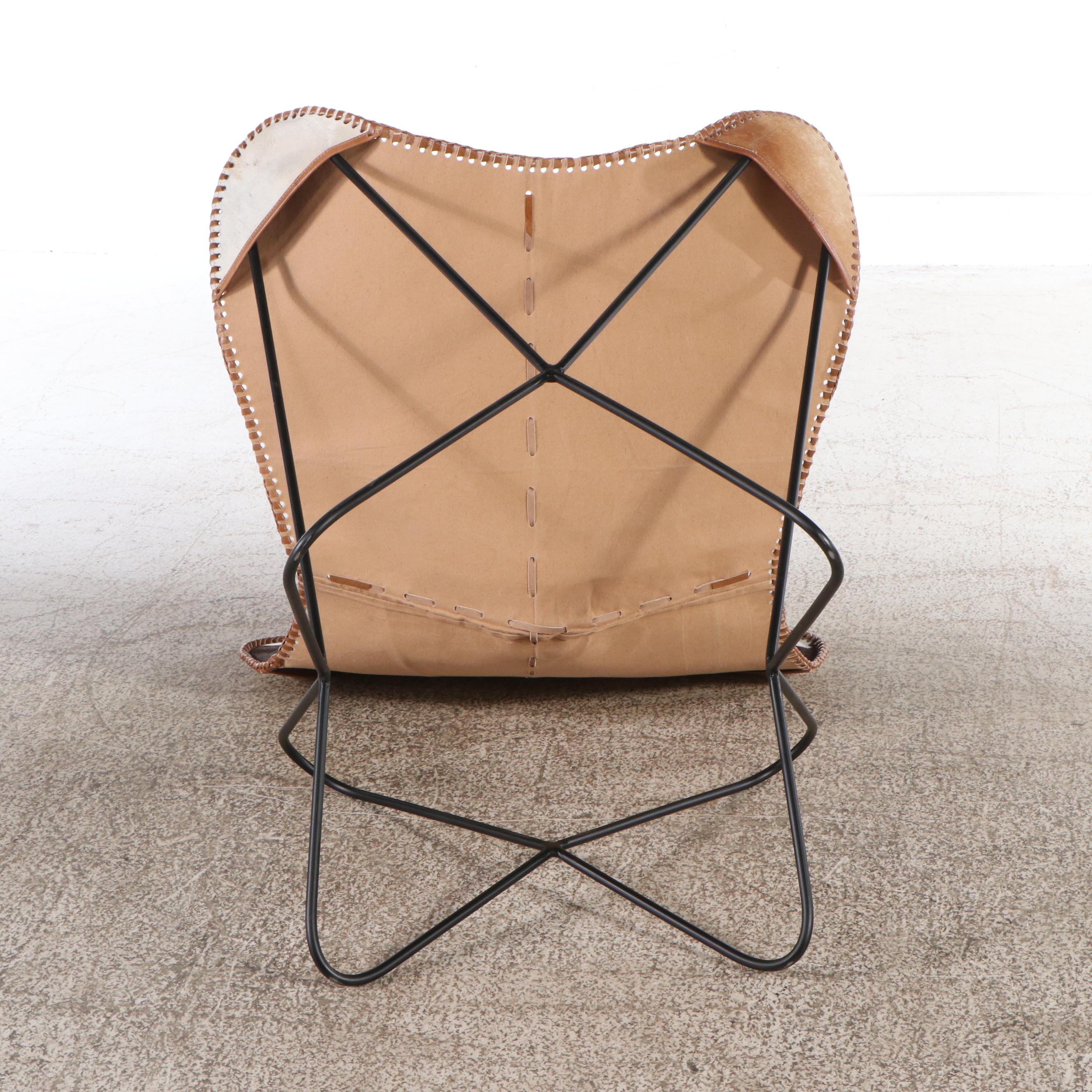 Pair of Contemporary Cowhide Butterfly Chairs