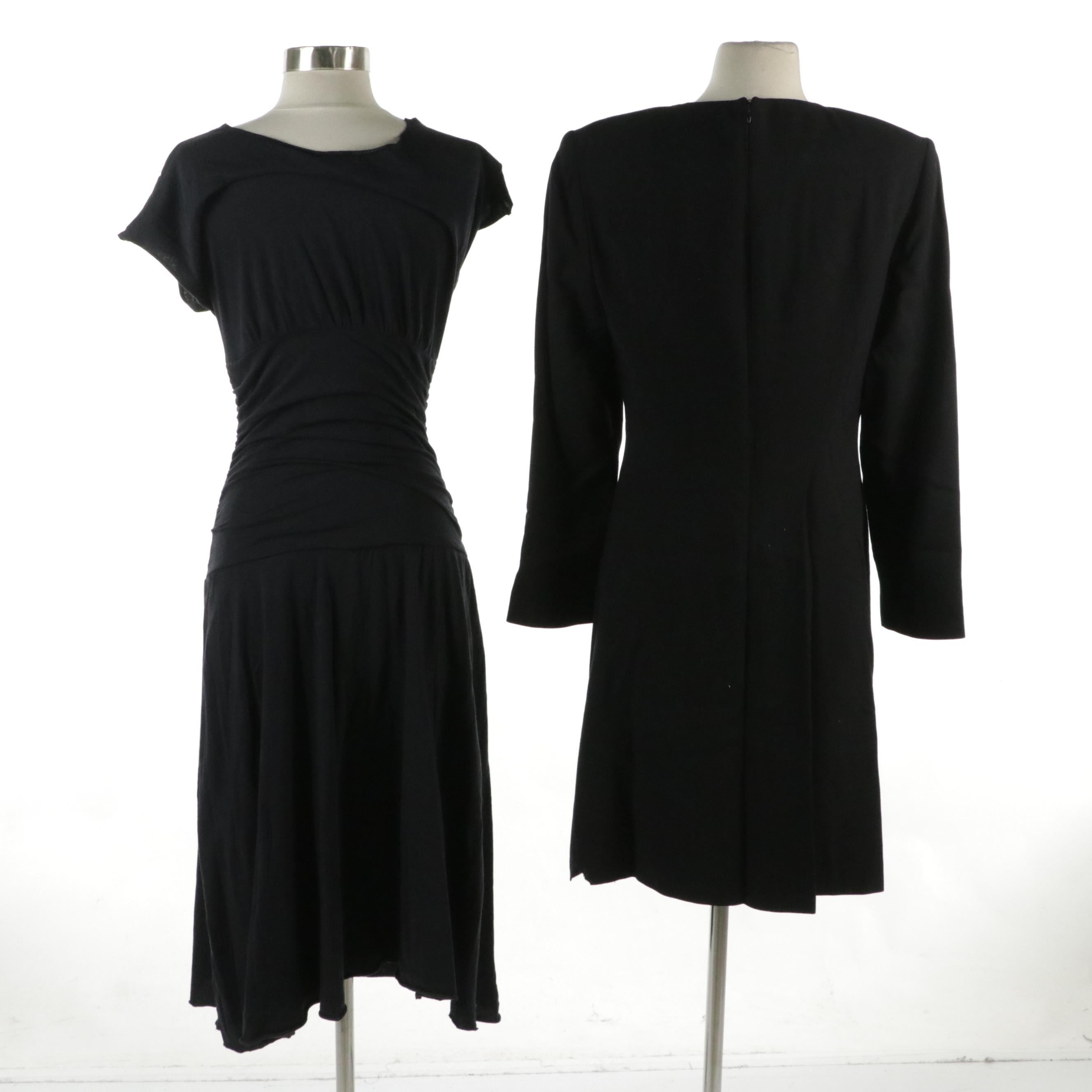 Velvet Ruched Waist Midi Dress and Kelly Graham Long Sleeve Cocktail Dress