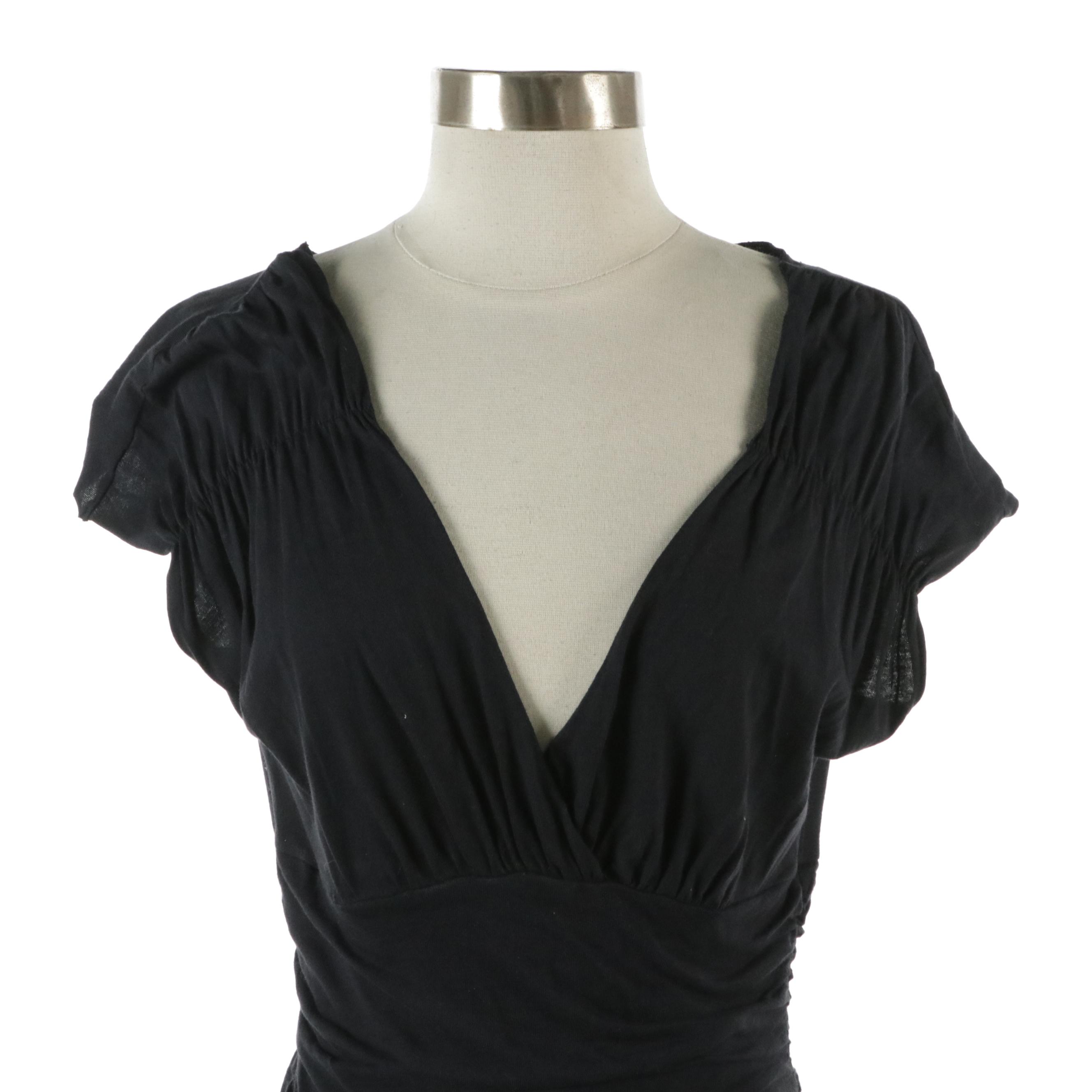 Velvet Ruched Waist Midi Dress and Kelly Graham Long Sleeve Cocktail Dress