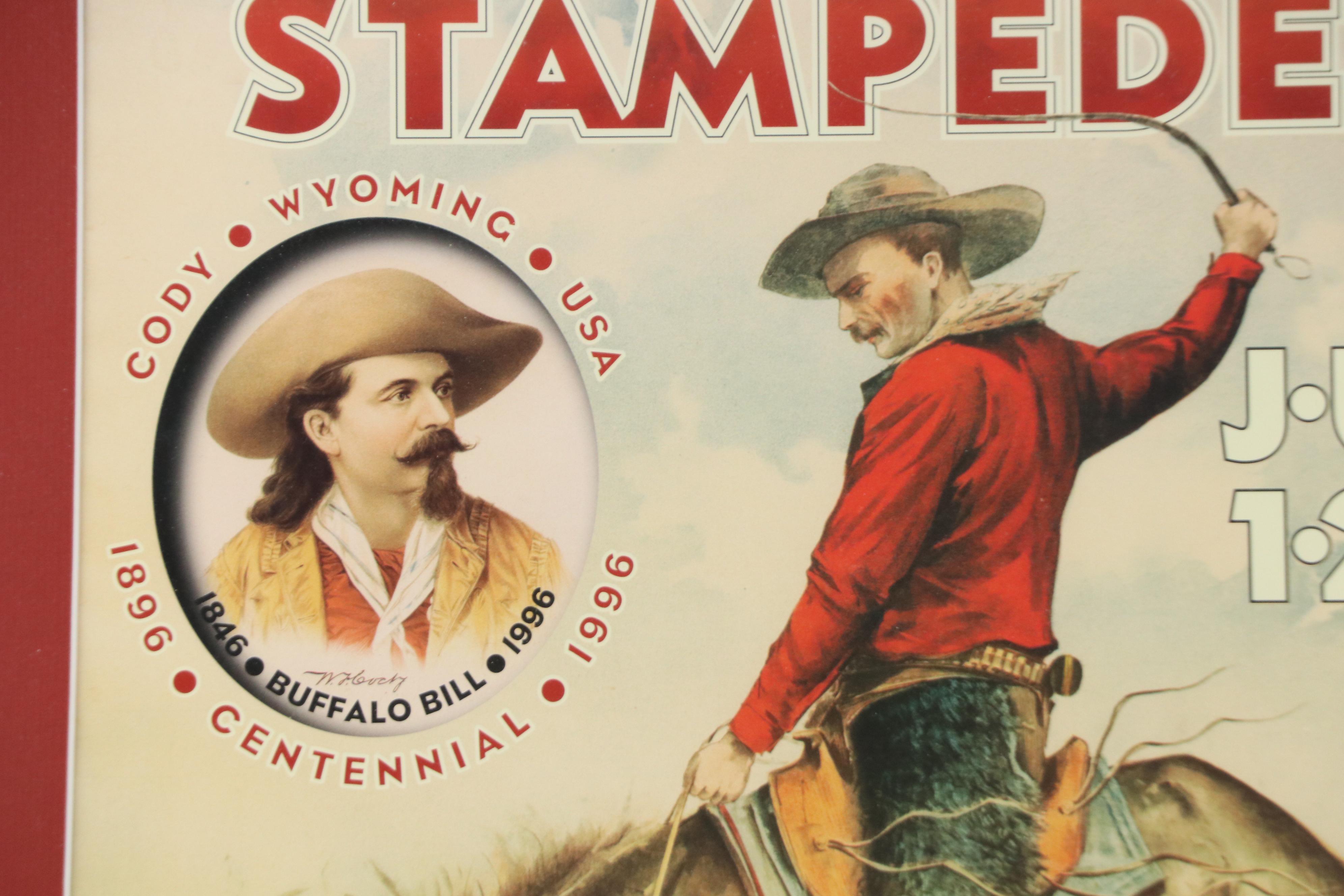 After Scott Larsen Offset Lithograph Poster for Buffalo Bill Stampede Rodeo