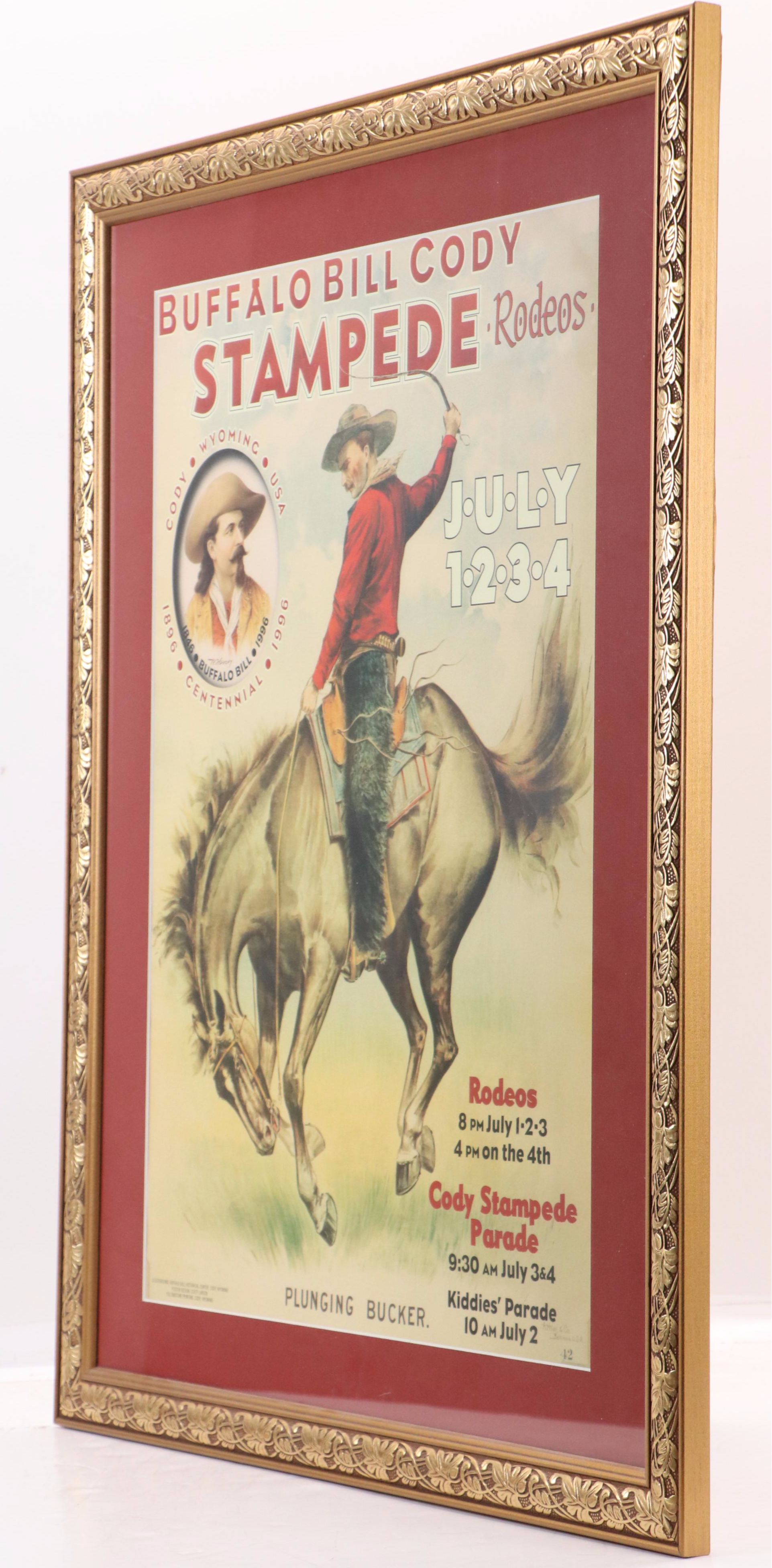 After Scott Larsen Offset Lithograph Poster for Buffalo Bill Stampede Rodeo