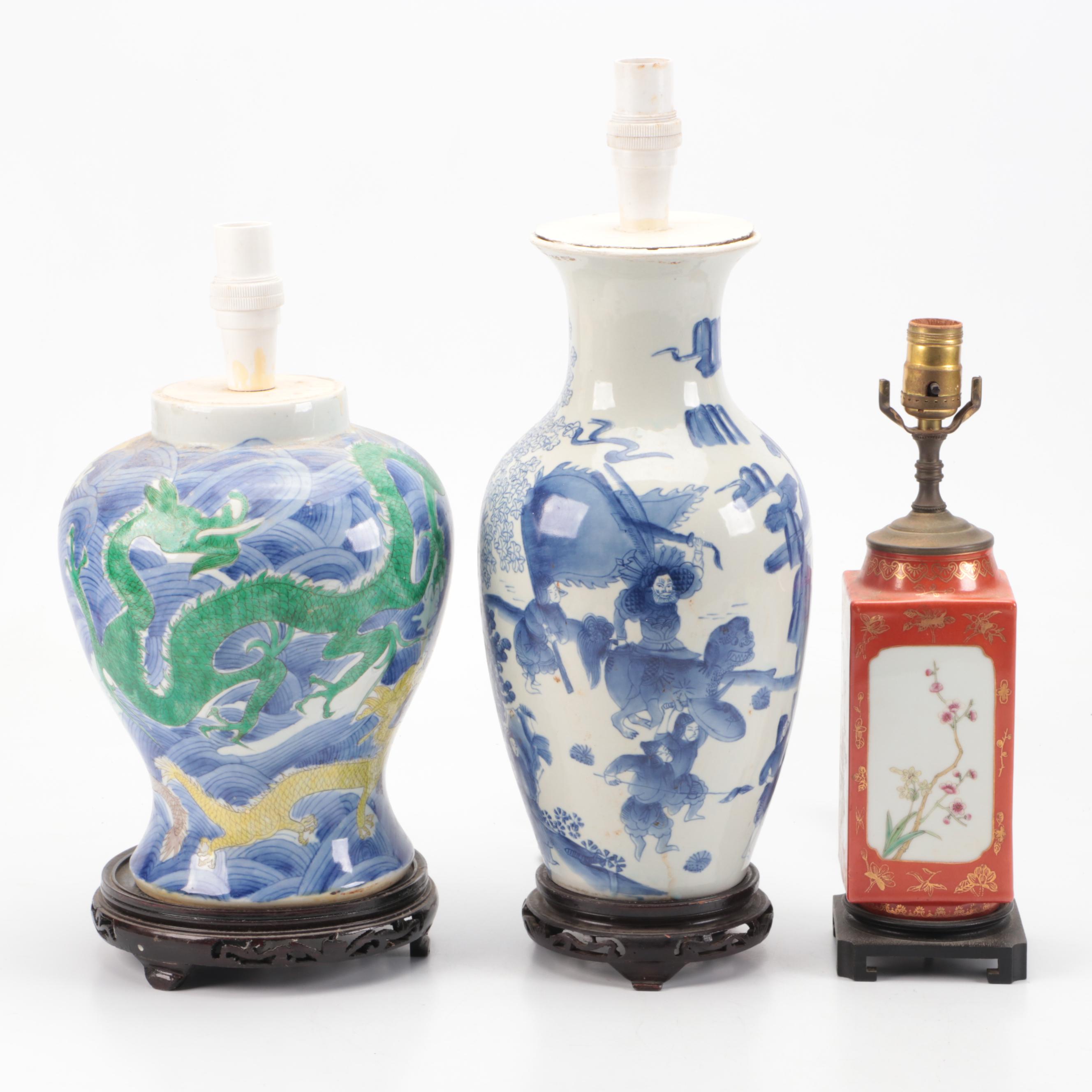 Chinese Porcelain Vase Table Lamps
