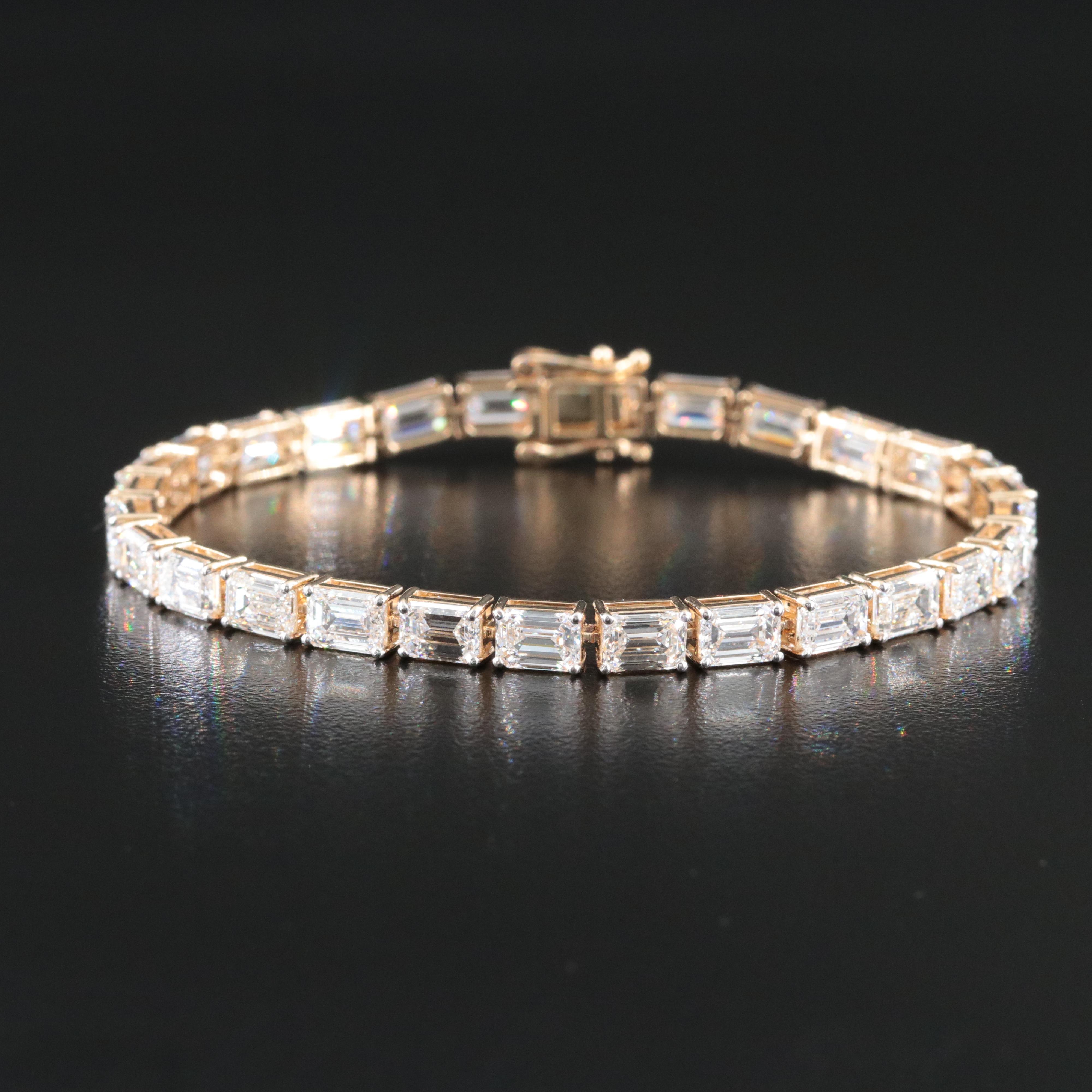 14k 15.53 CTW Lab Grown Diamond Line Bracelet