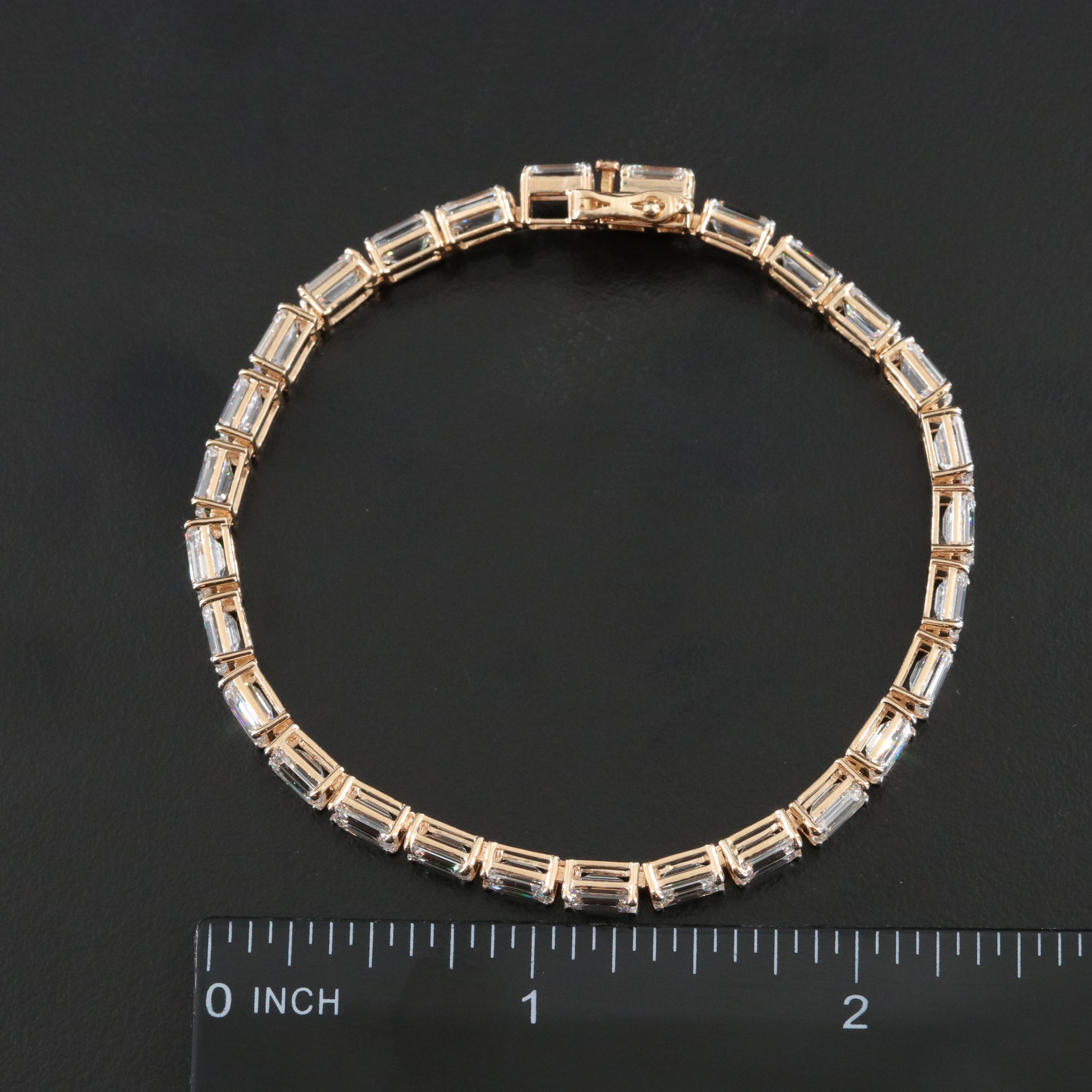 14k 15.53 CTW Lab Grown Diamond Line Bracelet