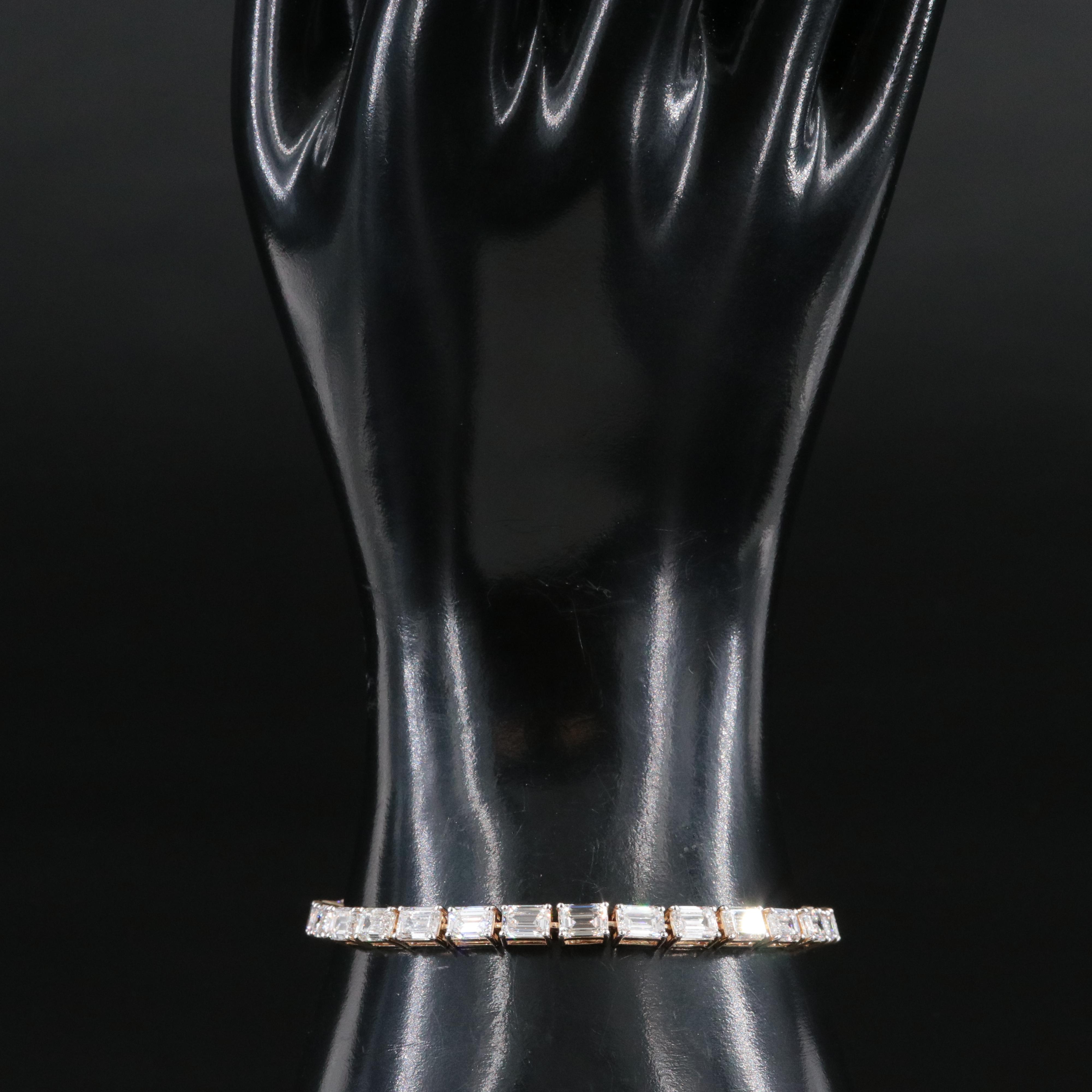 14k 15.53 CTW Lab Grown Diamond Line Bracelet