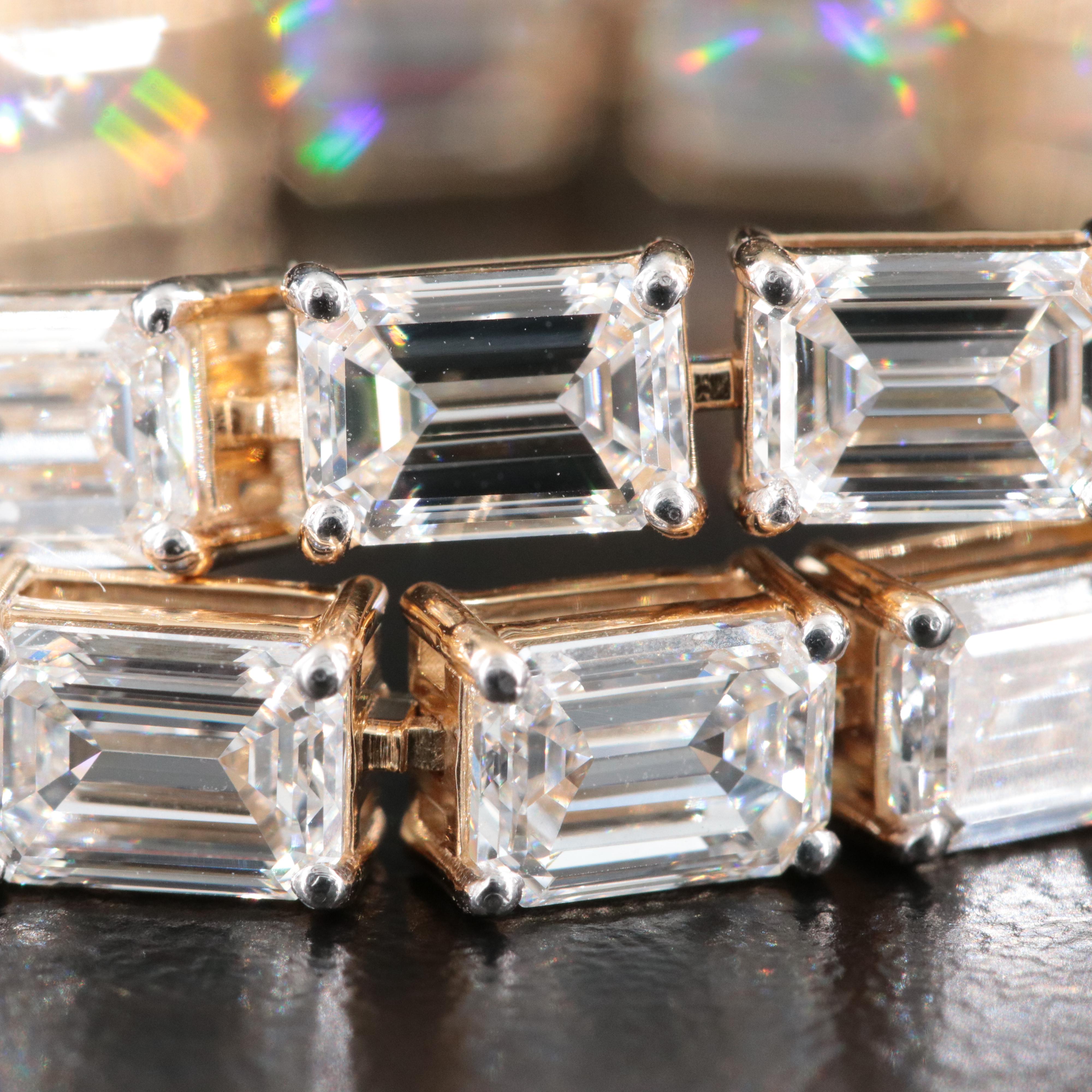 14k 15.53 CTW Lab Grown Diamond Line Bracelet