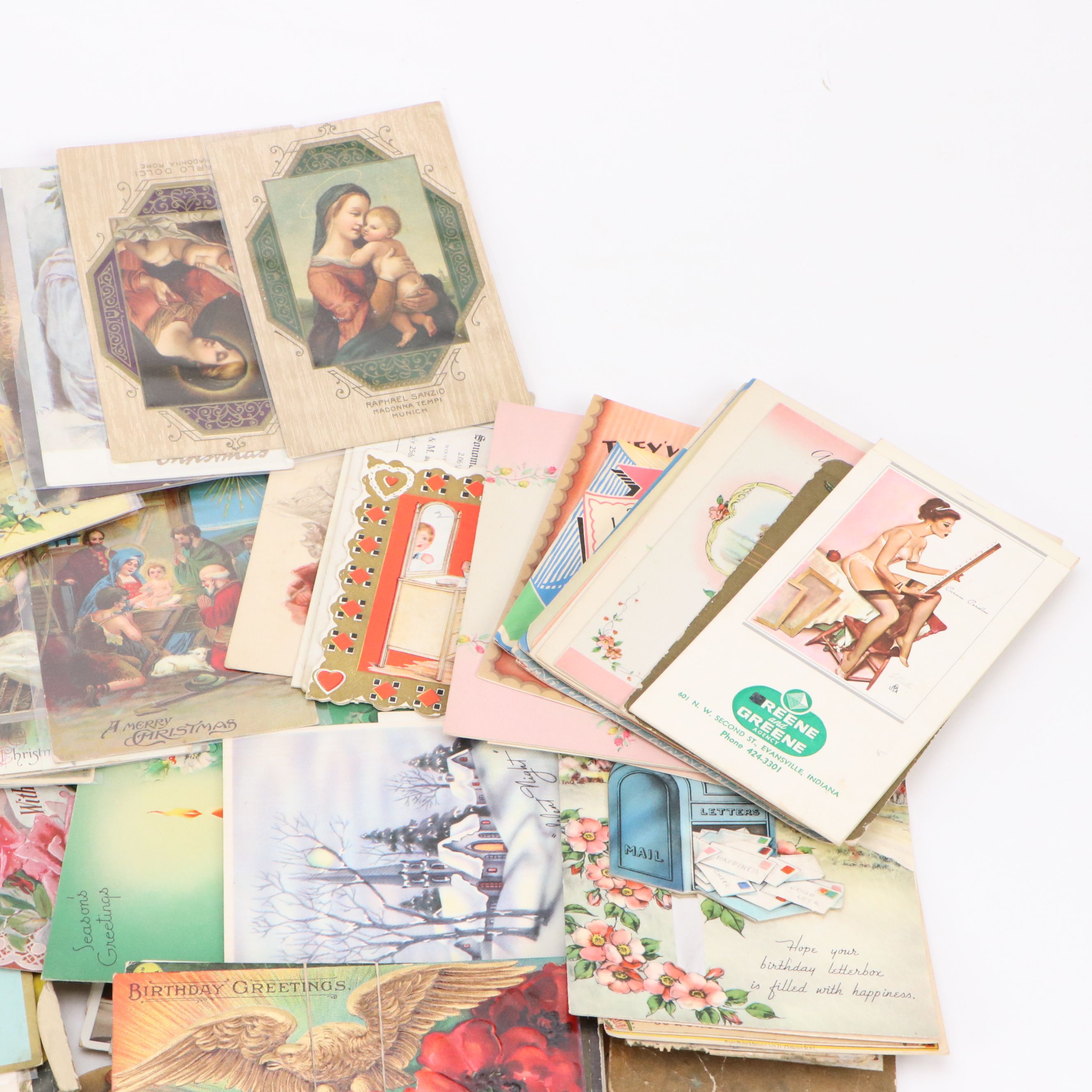 Valentine's Day, Christmas with Other Greeting Cards and Postcards