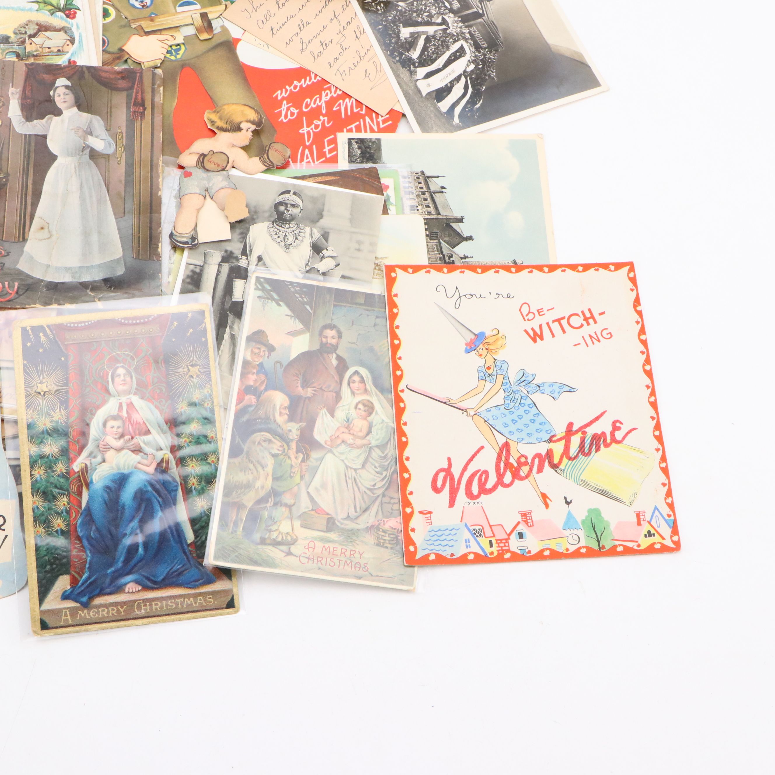 Valentine's Day, Christmas with Other Greeting Cards and Postcards