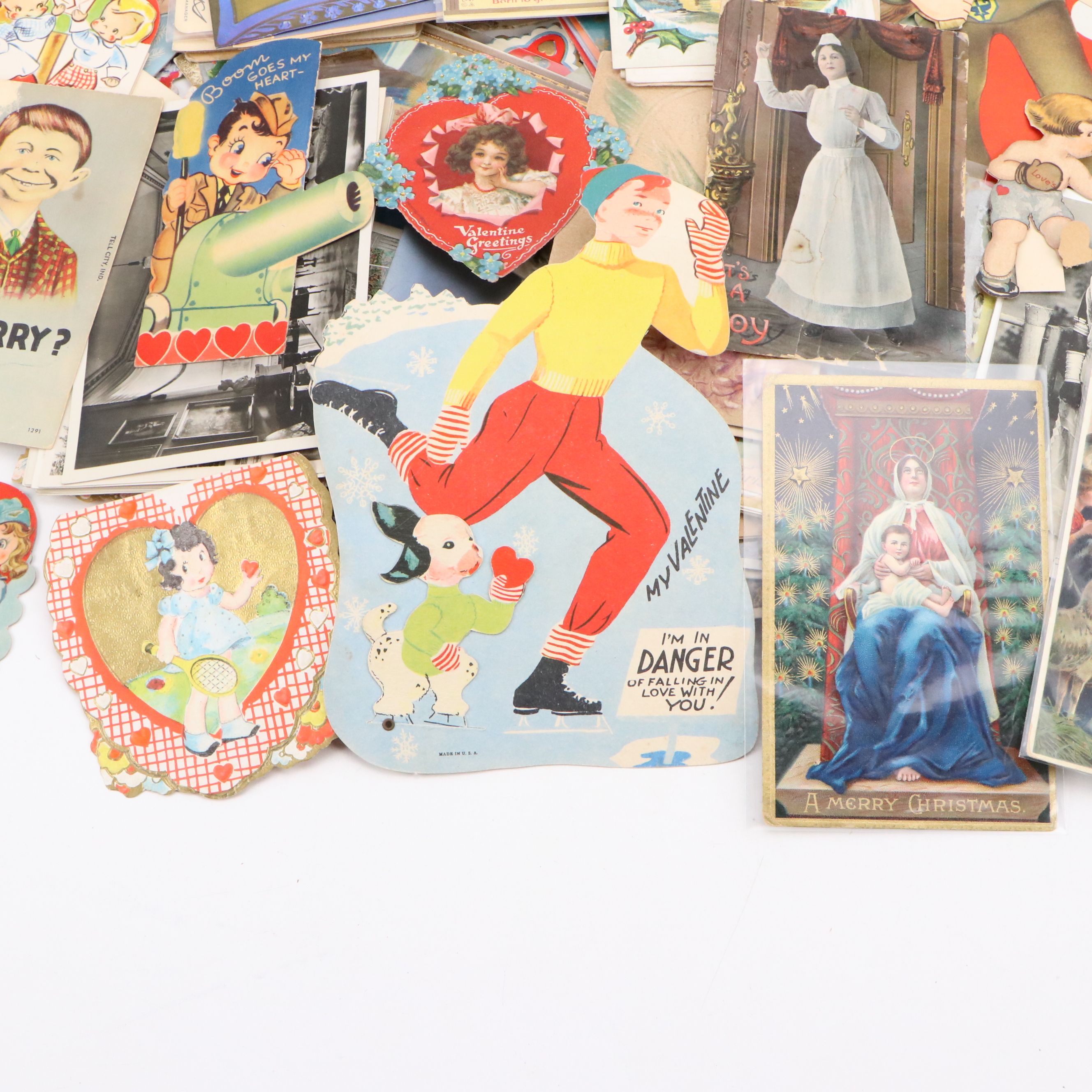 Valentine's Day, Christmas with Other Greeting Cards and Postcards