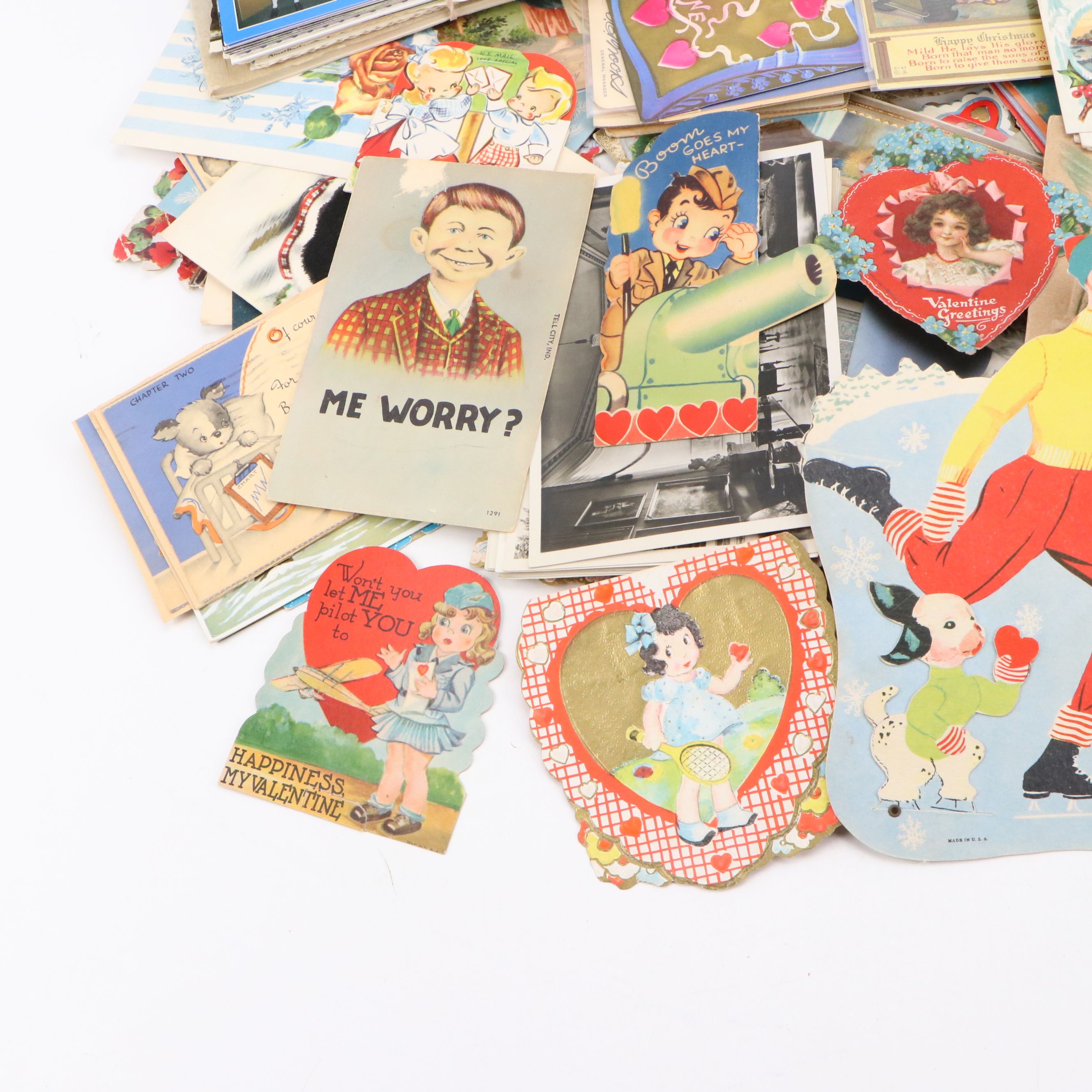 Valentine's Day, Christmas with Other Greeting Cards and Postcards