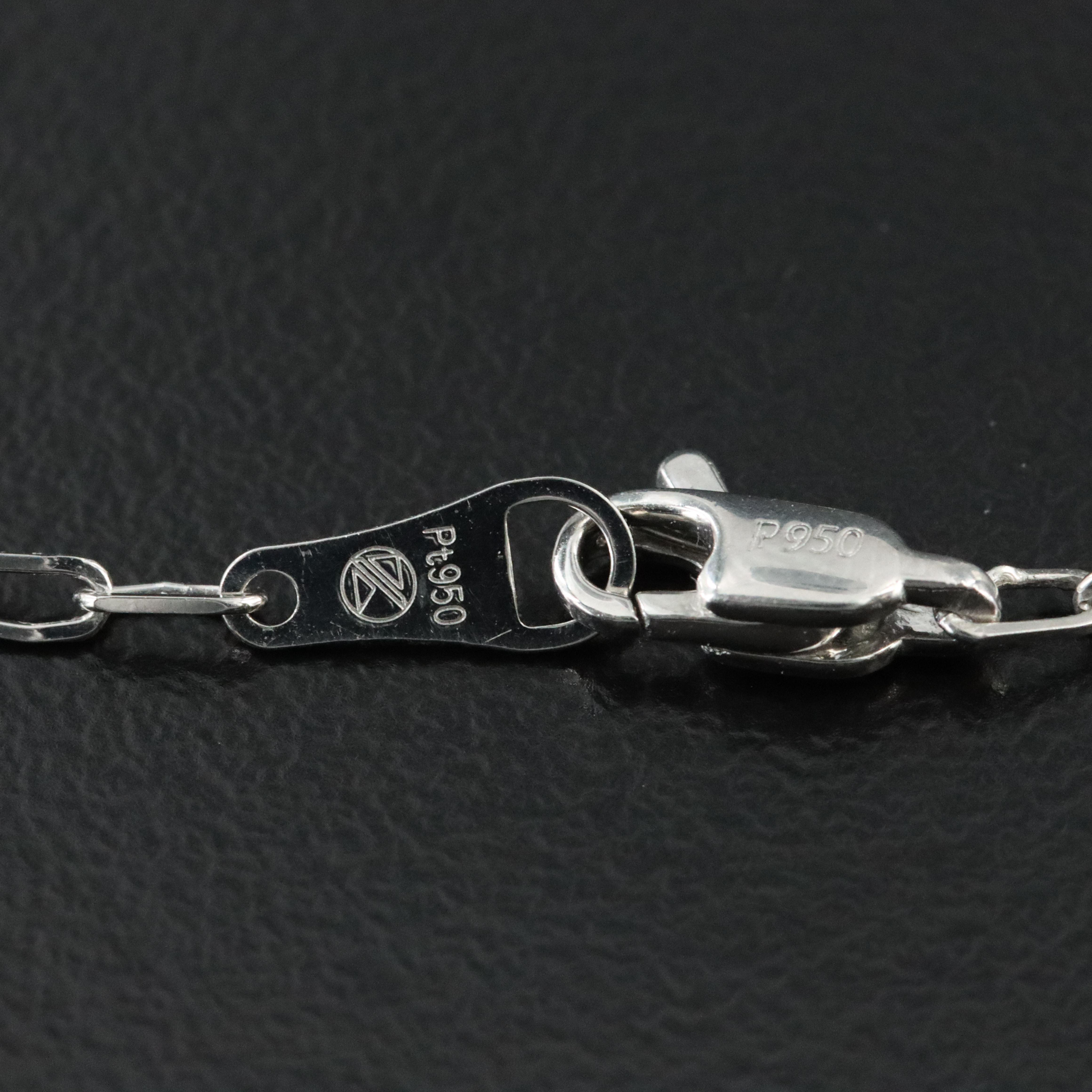 Platinum 6.51 CTW Lab Grown Diamond Station Necklace