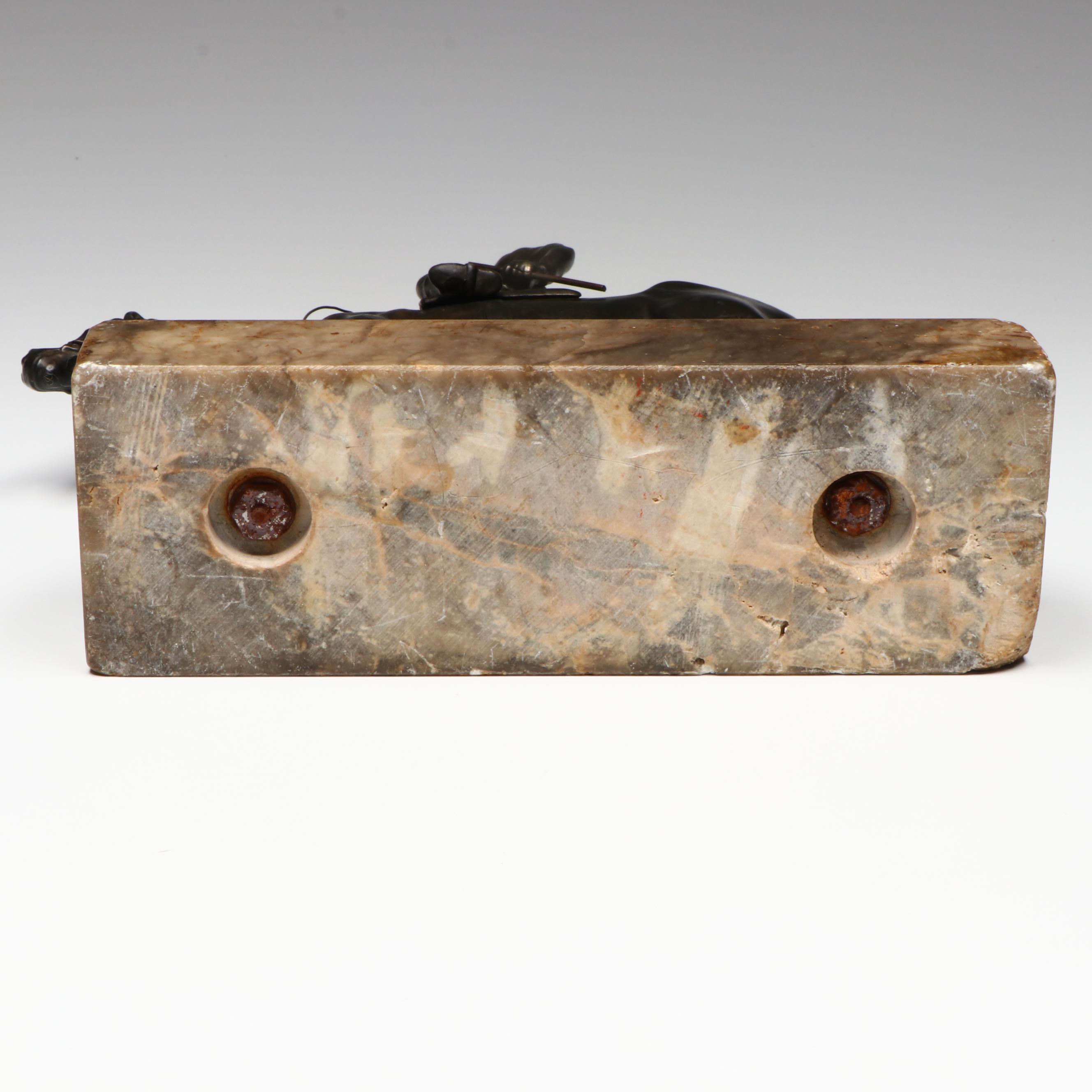 Antique Bronze German Jockey on Horseback After Wilhelm Zwick