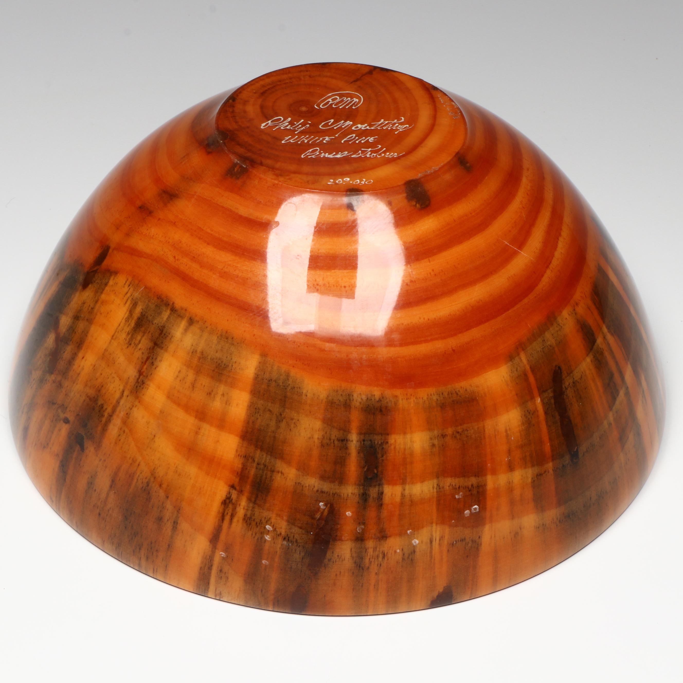 Vintage Philip Moulthrop Turned White Pine Bowl