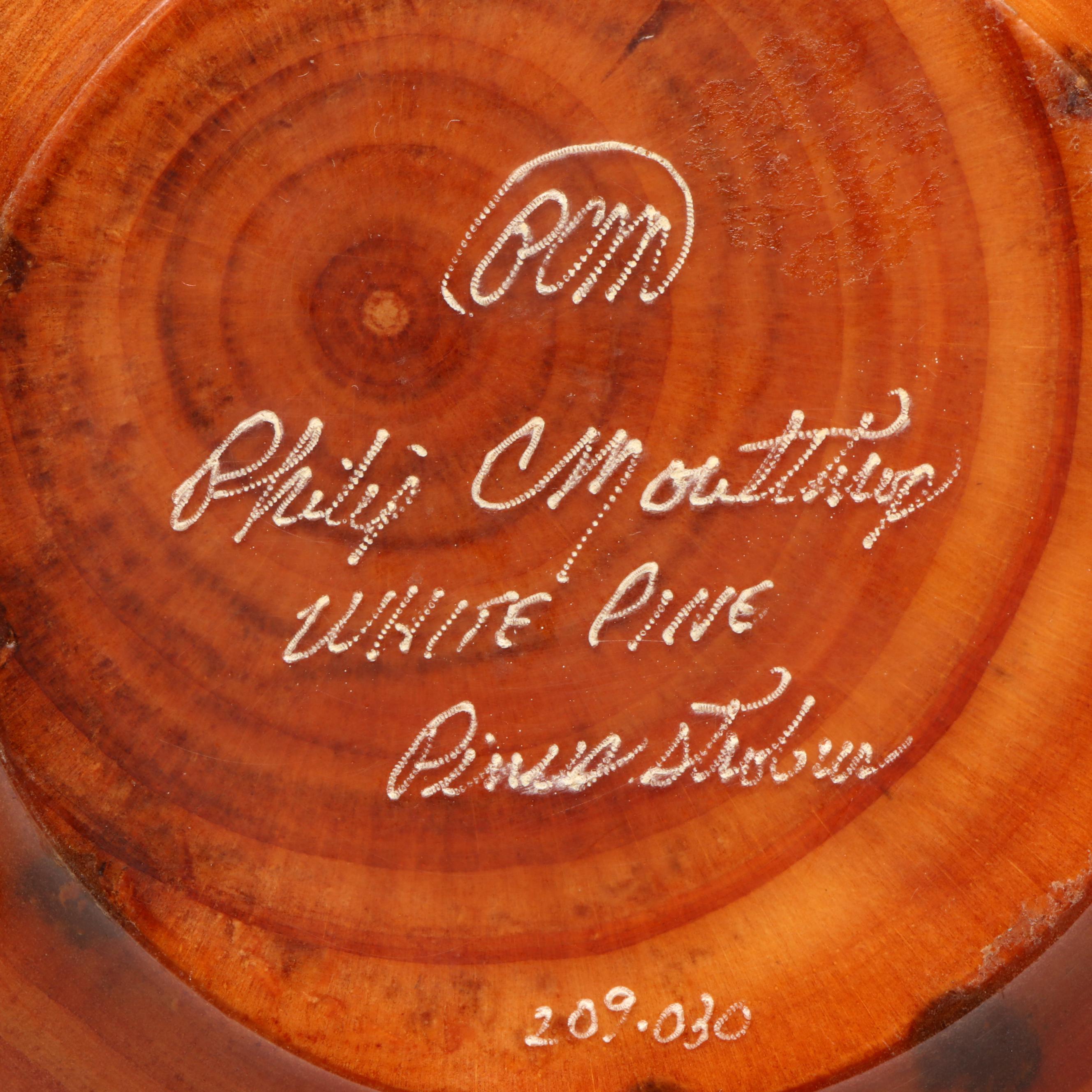 Vintage Philip Moulthrop Turned White Pine Bowl
