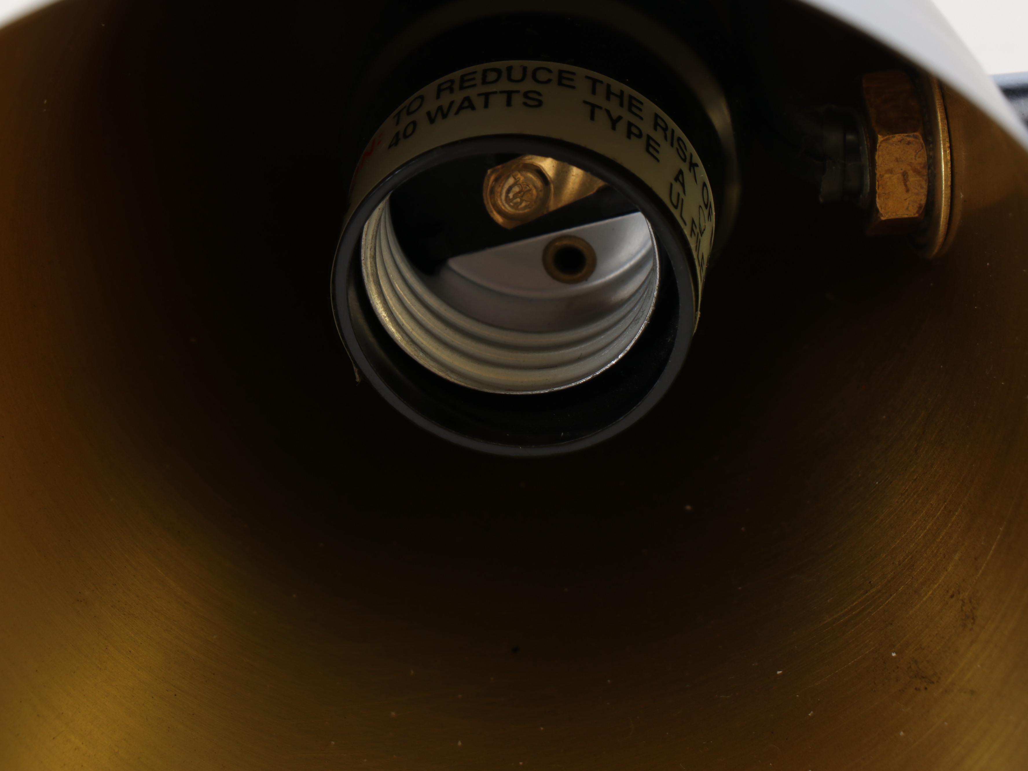 Pair of Bobo Satin Black and Gold Tone Wall Mount Bedside Reading Lights