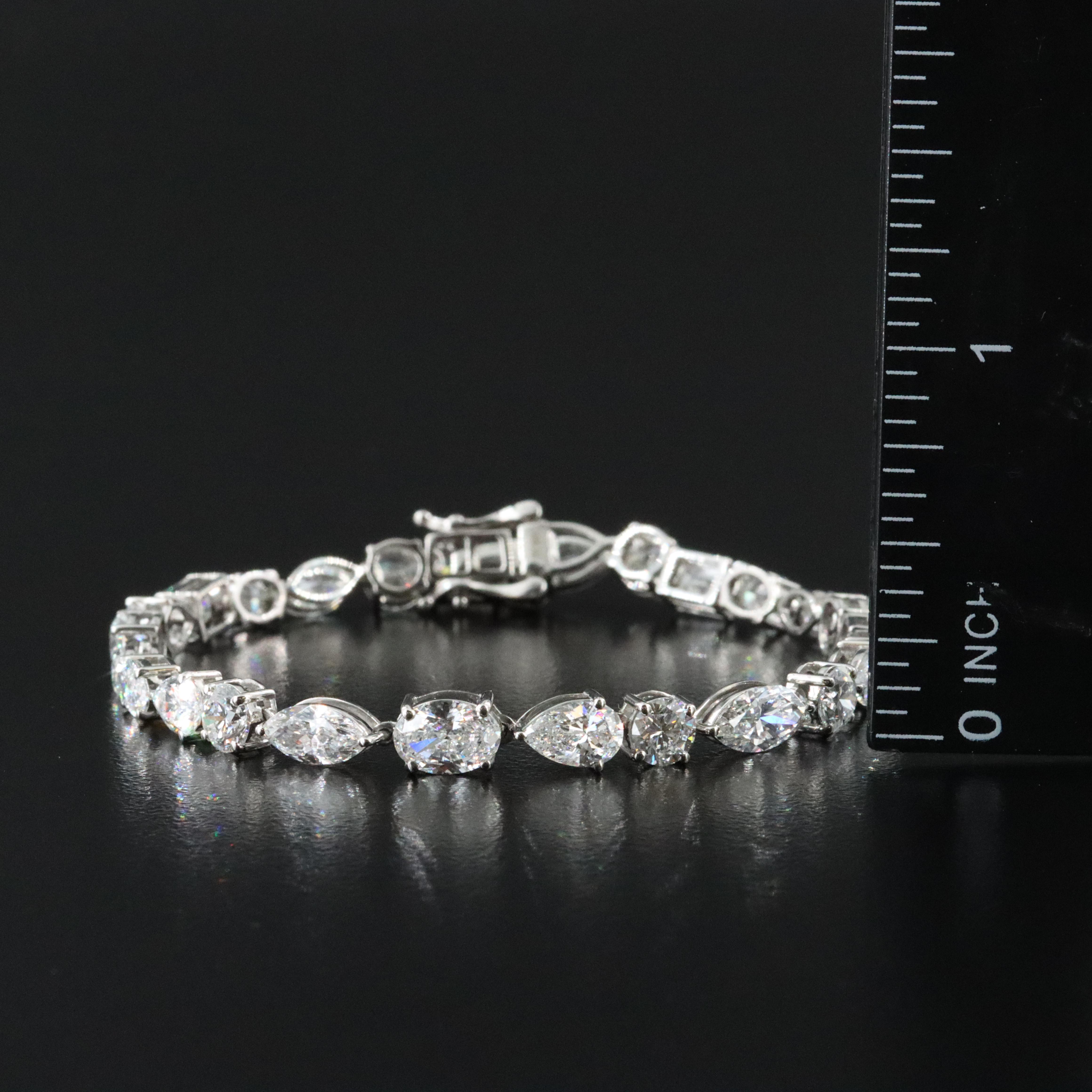 Platinum 10.19 CTW Lab Grown Diamond Bracelet