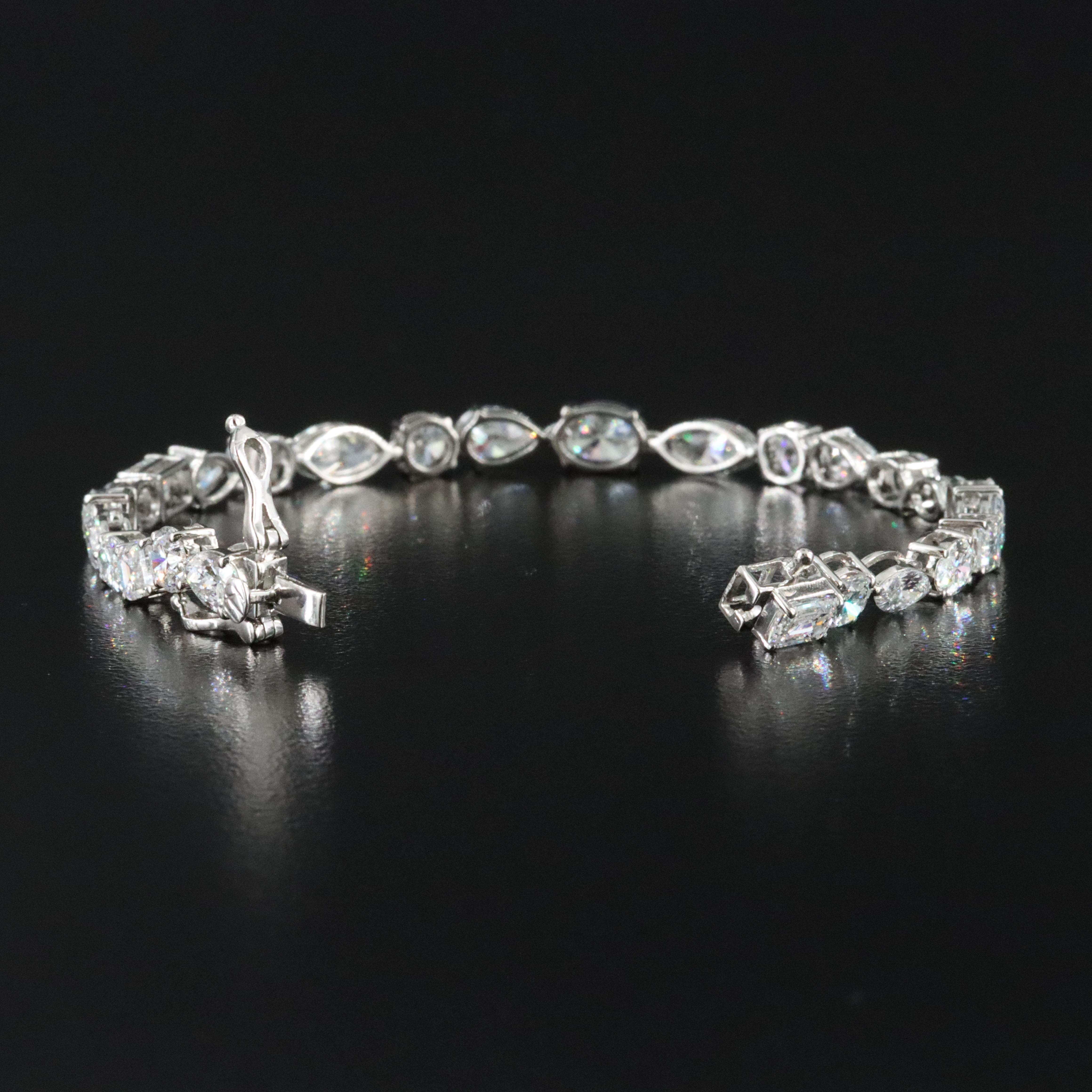 Platinum 10.19 CTW Lab Grown Diamond Bracelet