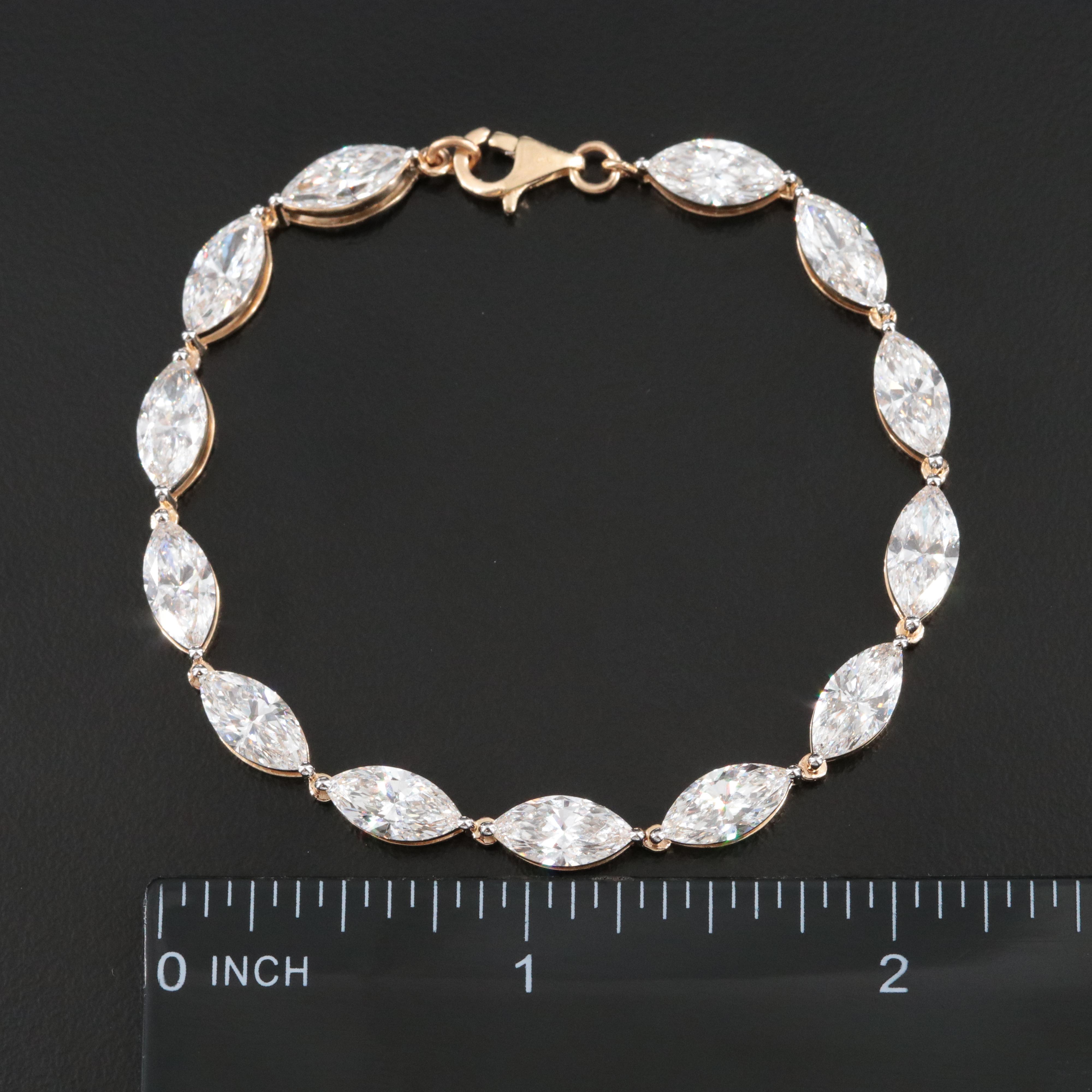 14K 11.38 CTW Lab Grown Diamond Line Bracelet