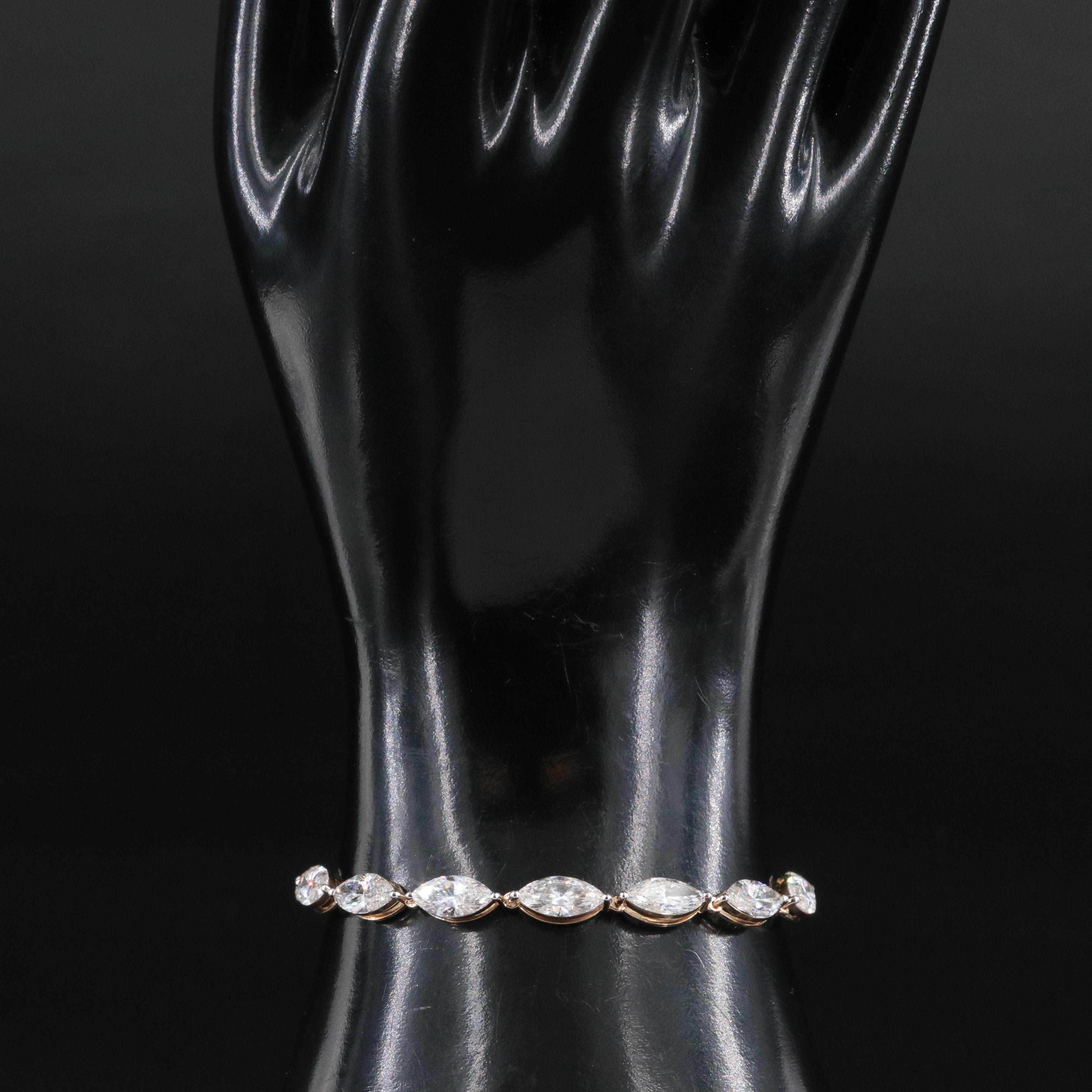 14K 11.38 CTW Lab Grown Diamond Line Bracelet