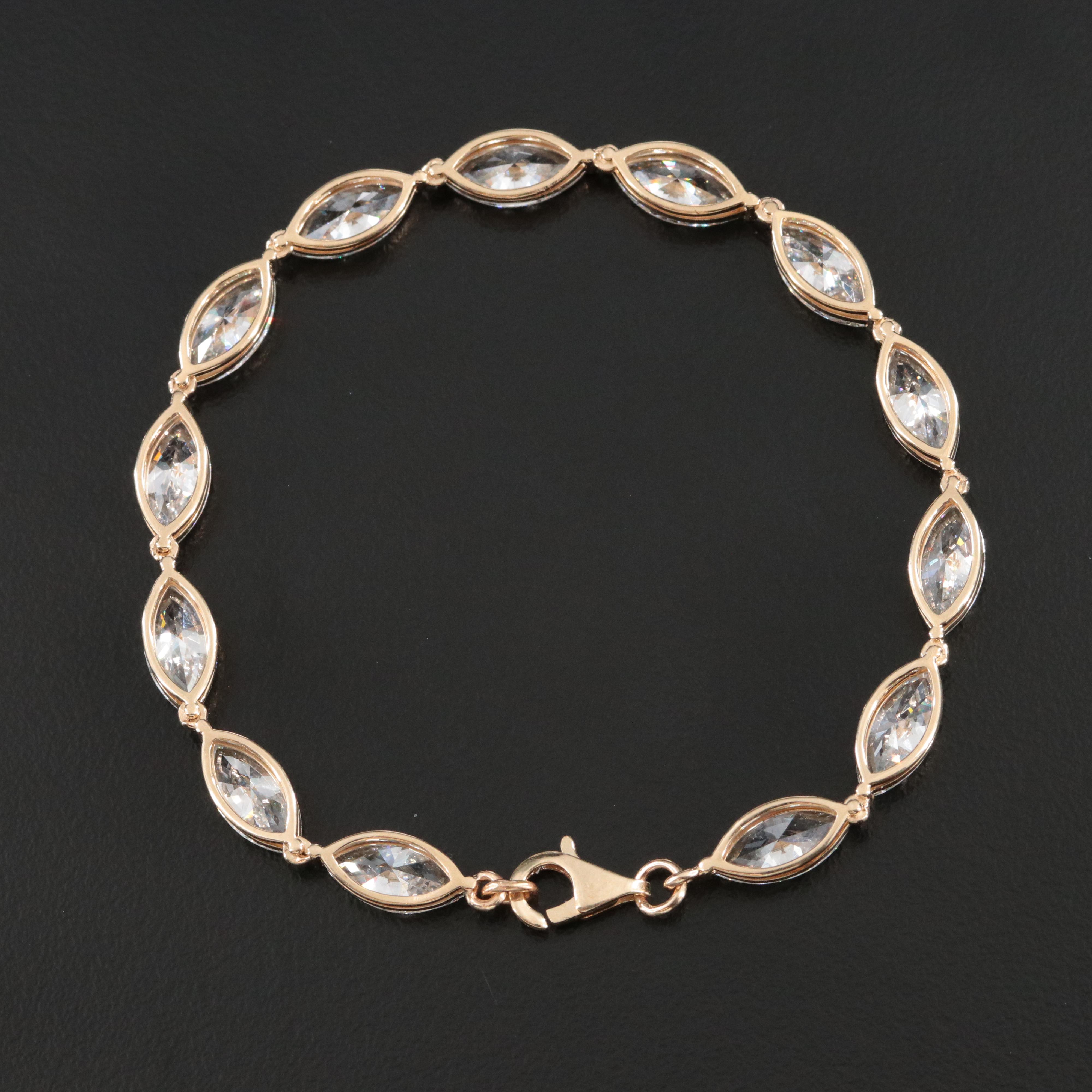 14K 11.38 CTW Lab Grown Diamond Line Bracelet