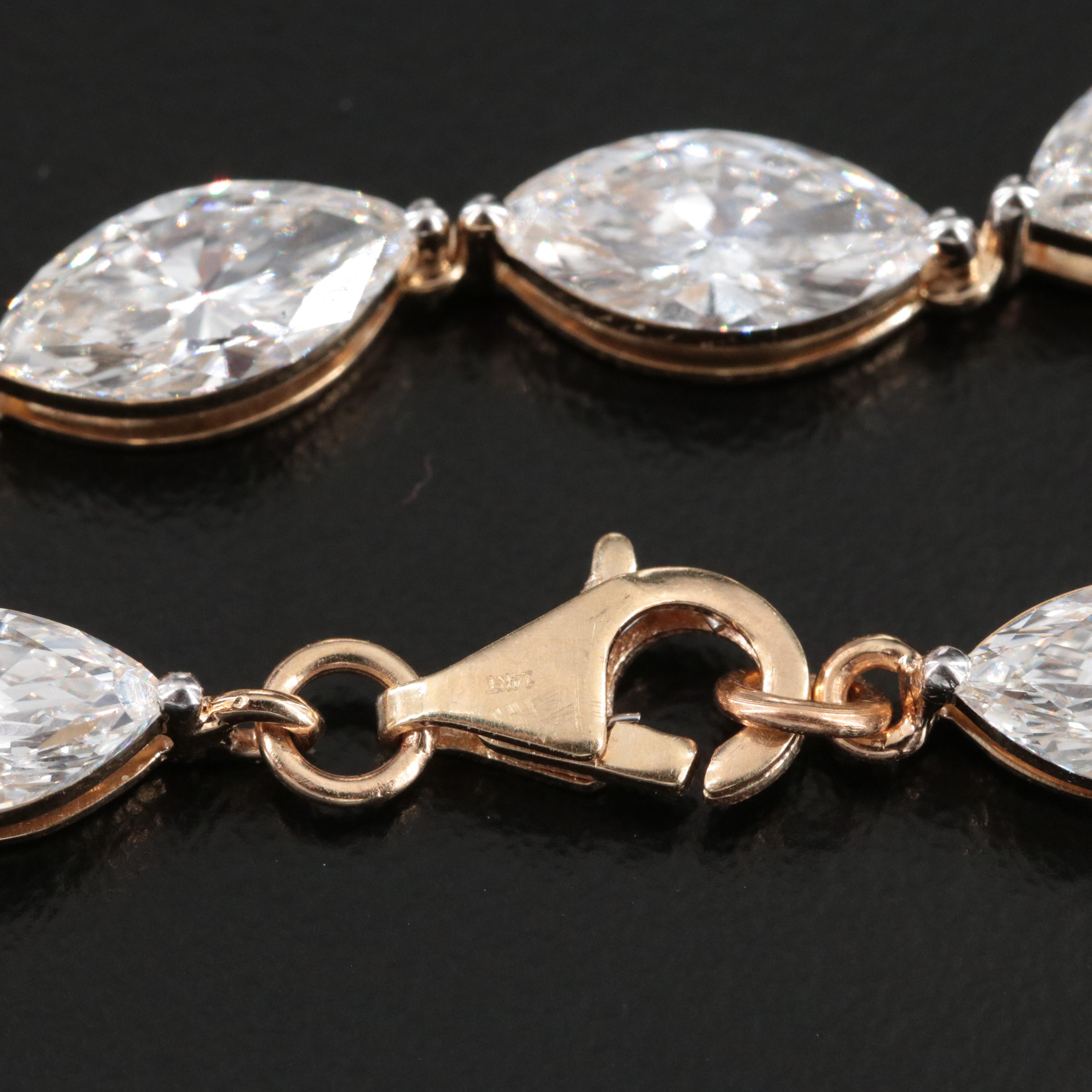 14K 11.38 CTW Lab Grown Diamond Line Bracelet