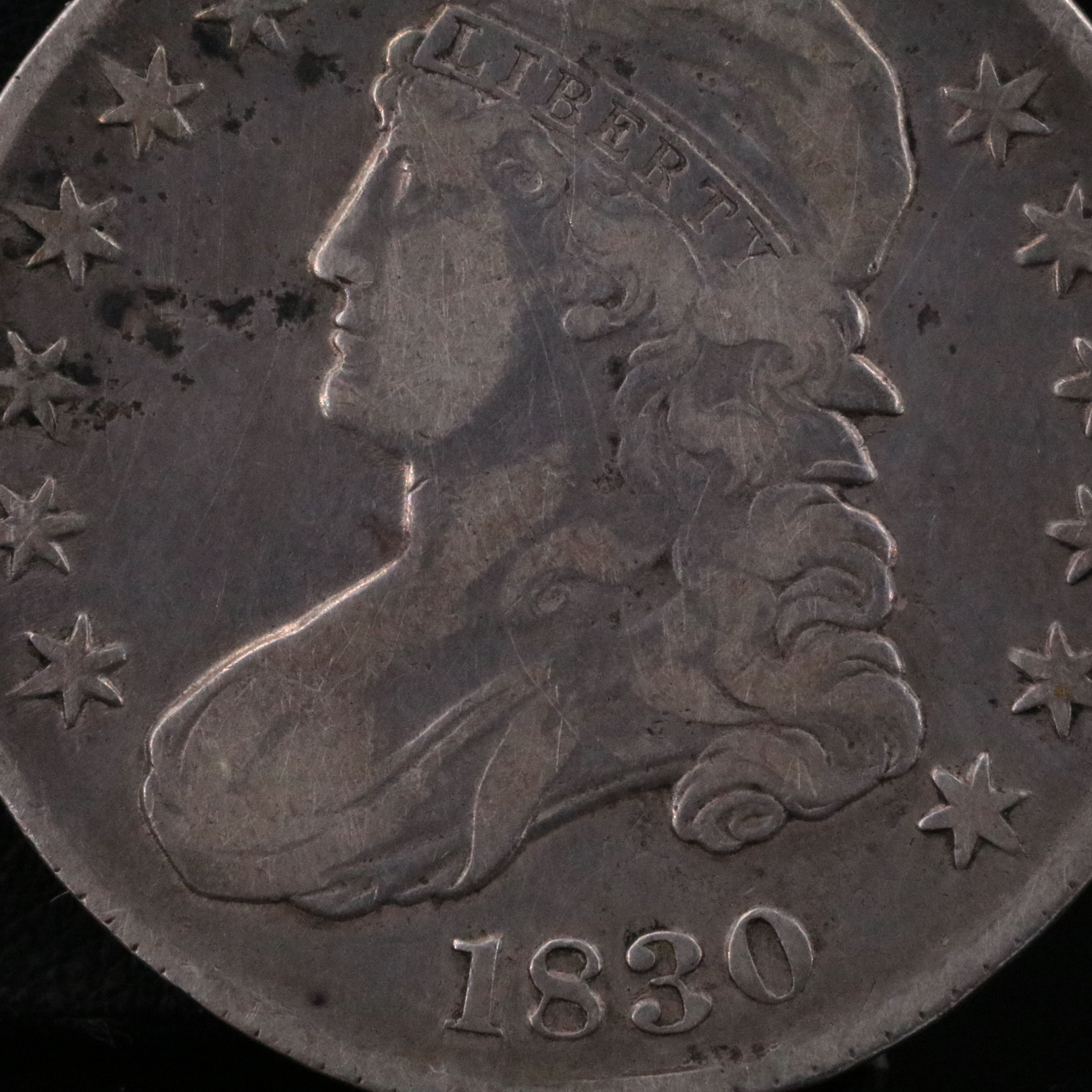1830 Capped Bust Silver Half Dollar