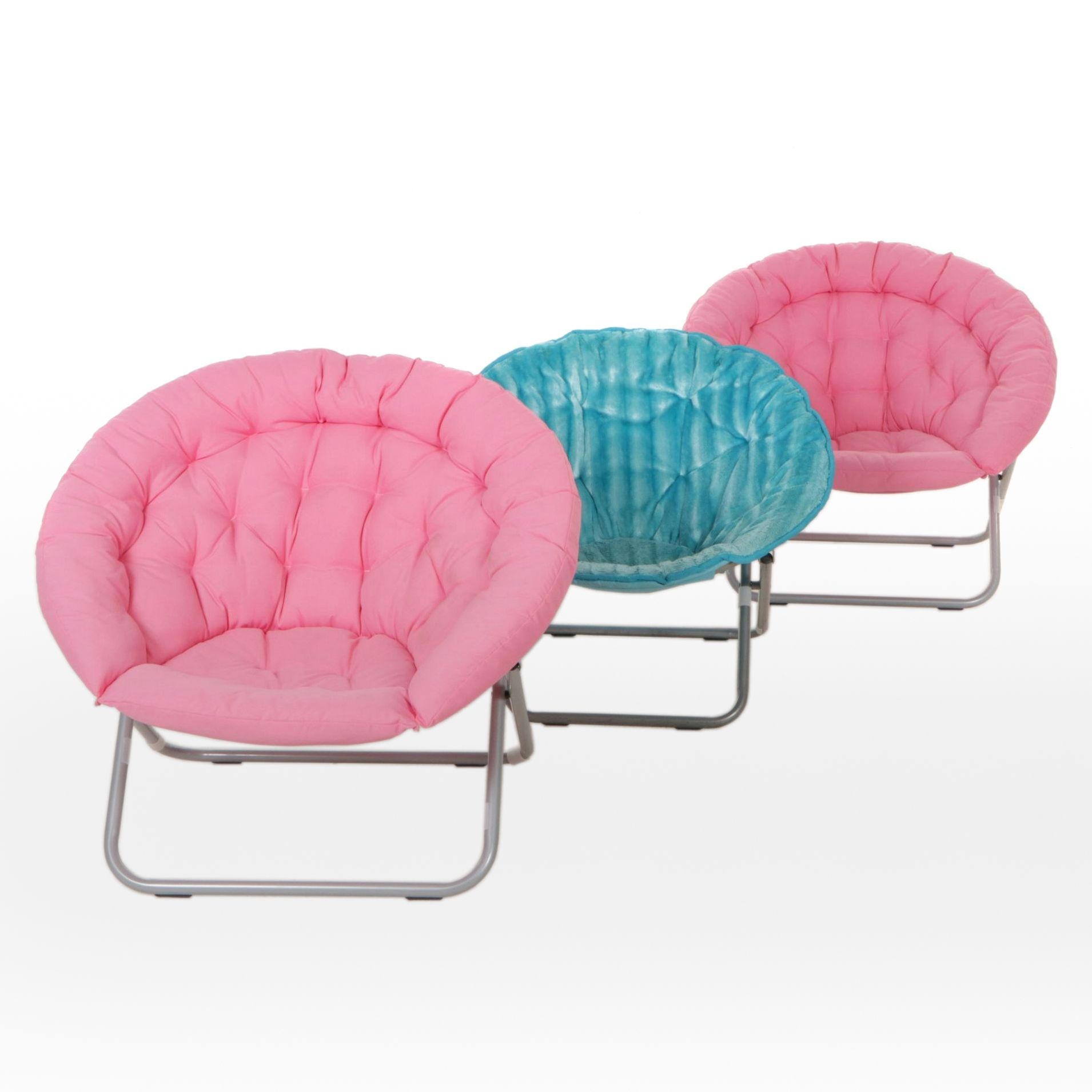 Three Folding Saucer Chairs