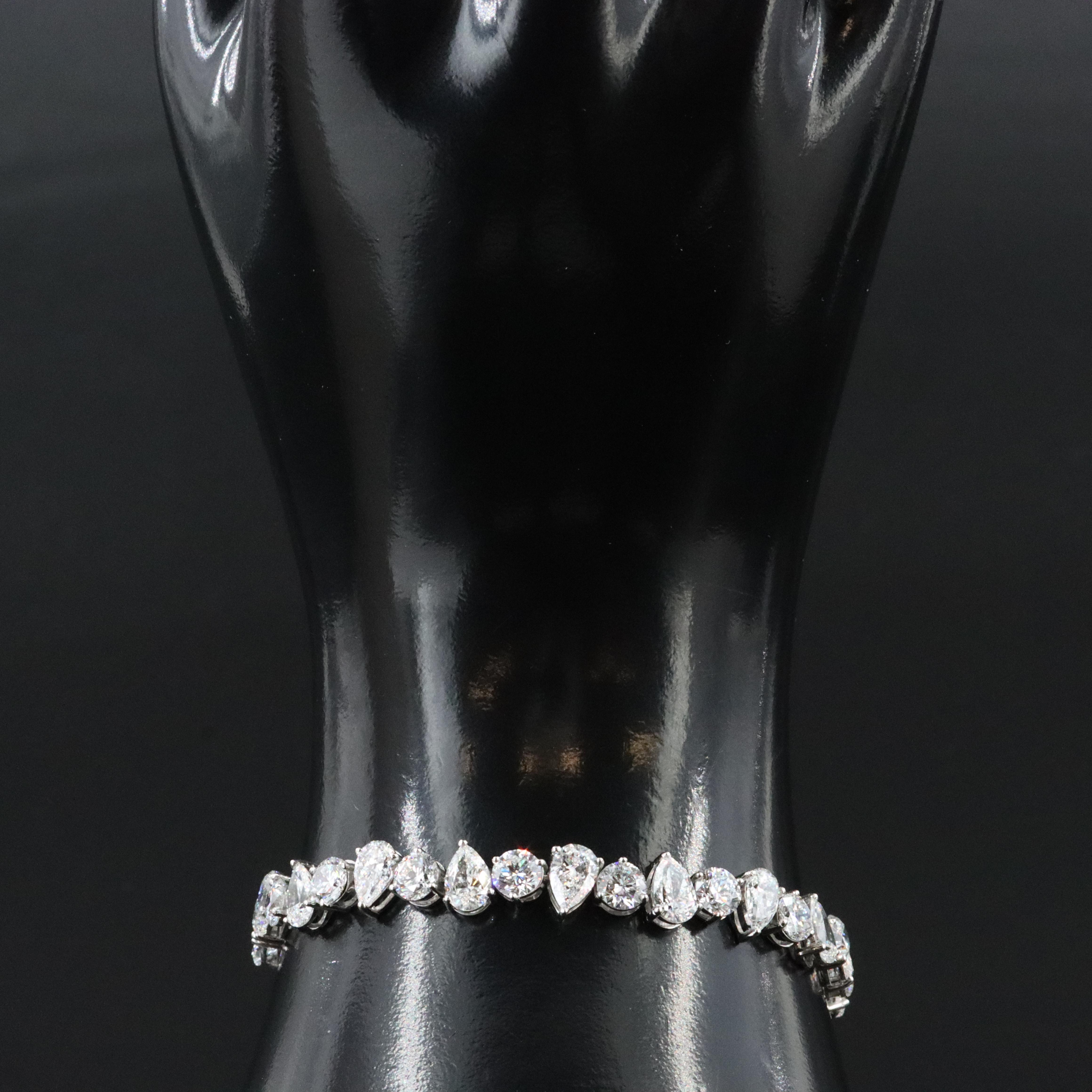 Platinum 17.07 CTW Lab Grown Diamond Bracelet