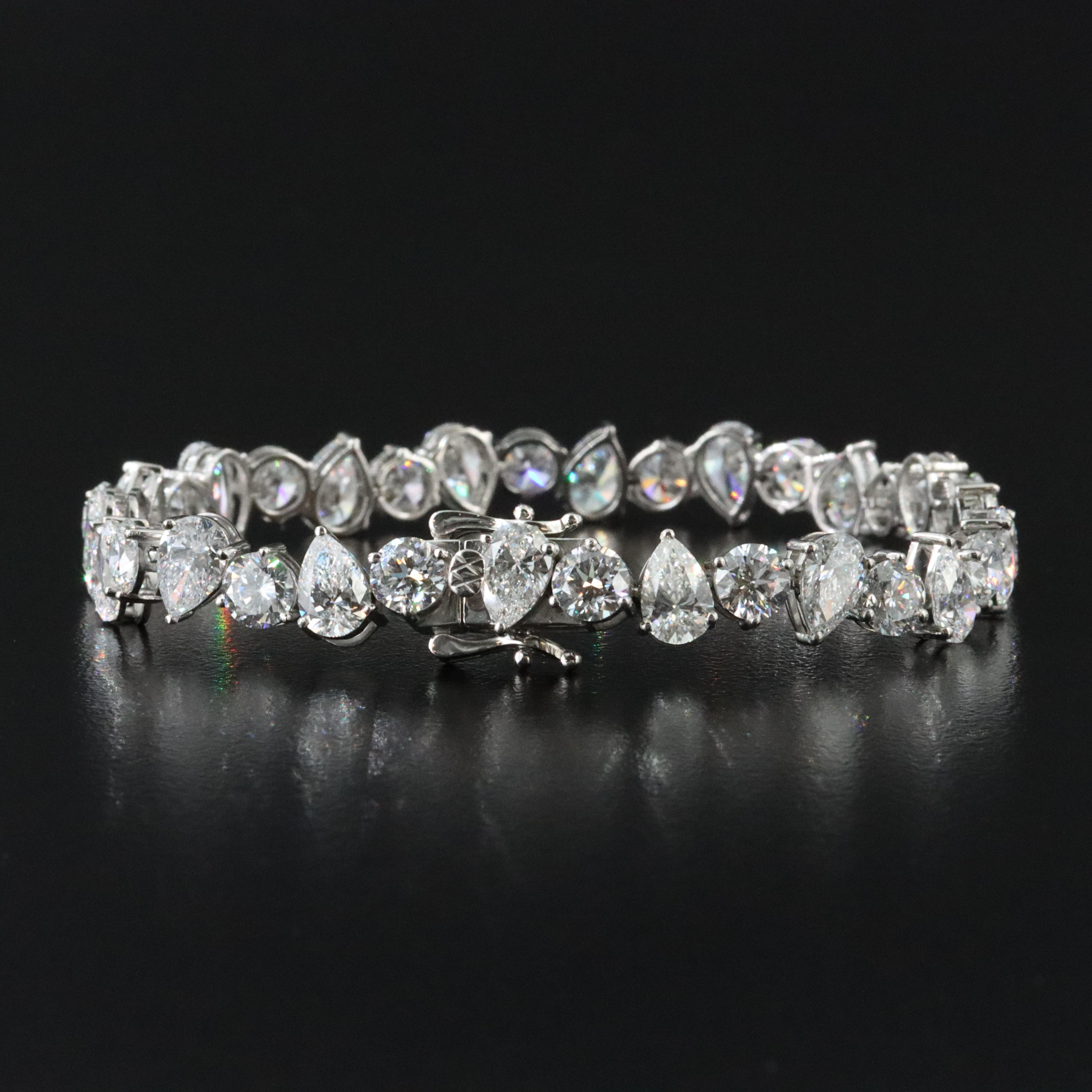 Platinum 17.07 CTW Lab Grown Diamond Bracelet