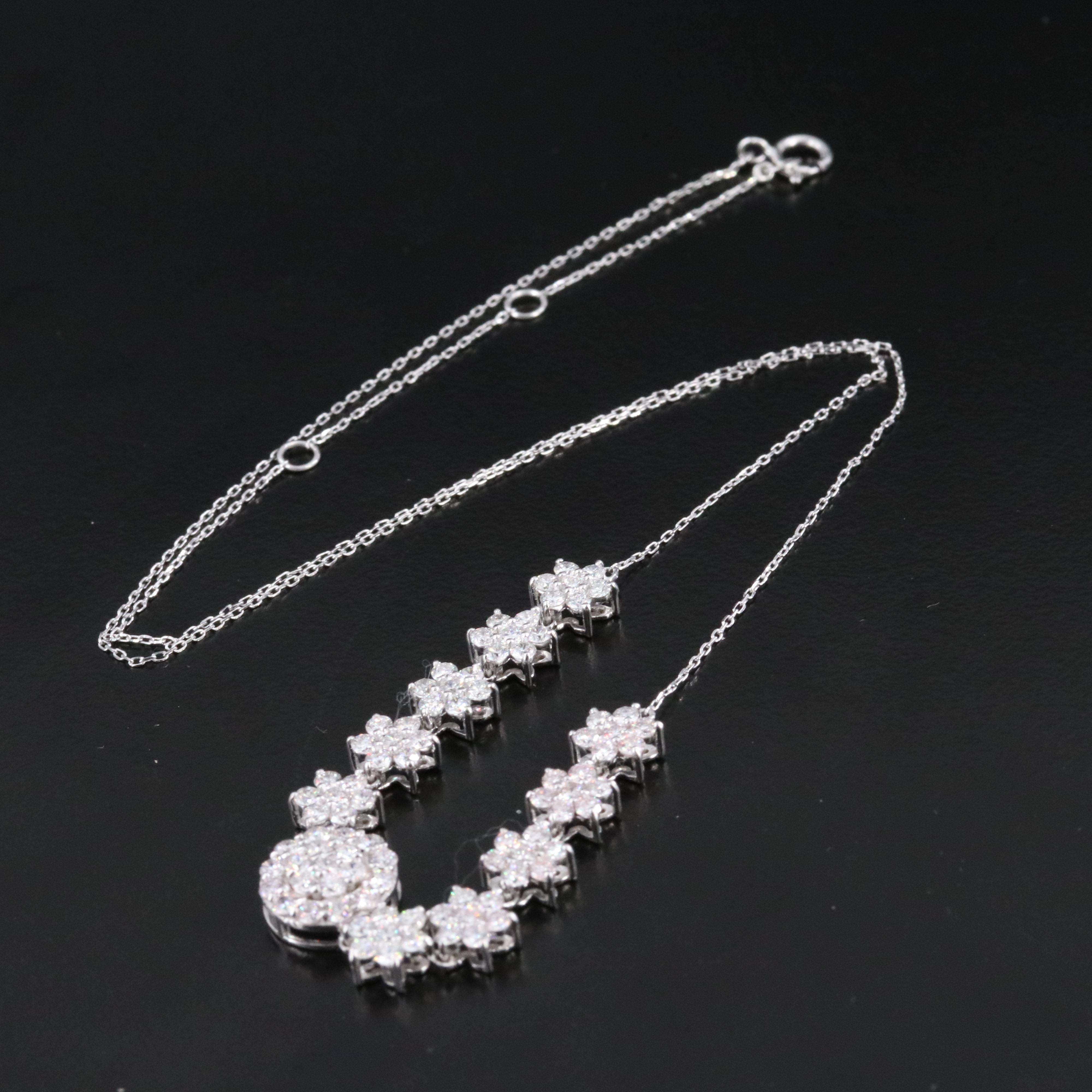 14K 2.27 CTW Lab Grown Diamond Necklace with IGI Jewelry Report